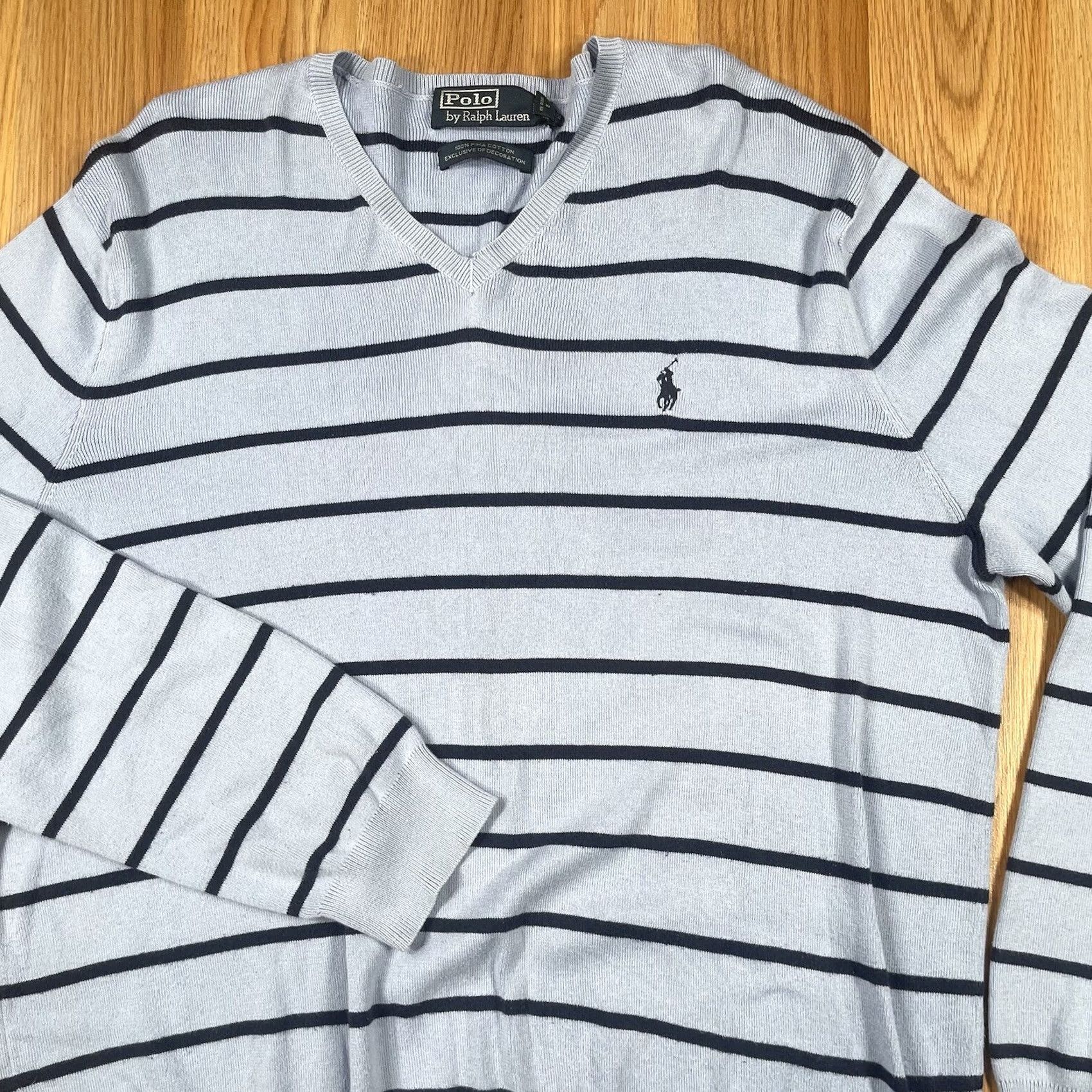 Polo Ralph Lauren VINTAGE Polo Ralph Lauren Sweater Mens L Long Sleeve V-Neck Knit Pullover Size US L / EU 52-54 / 3 - 2 Thumbnail