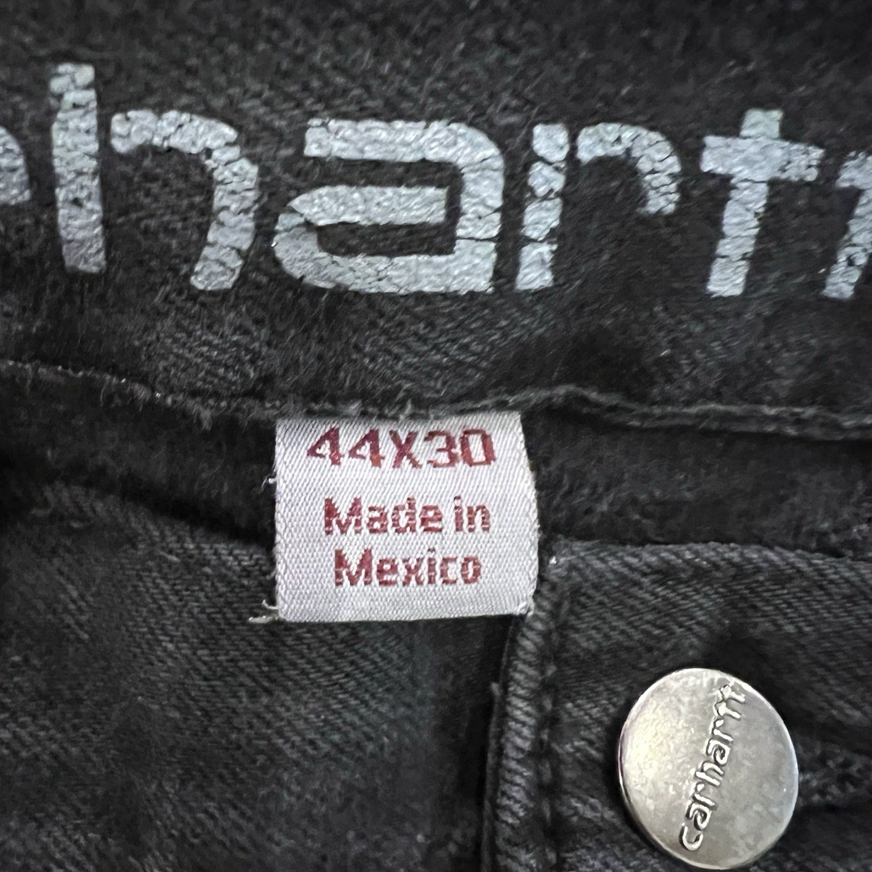 Carhartt VINTAGE Carhartt Men's Utility Work Pants Loose Fit Black Canvas 44x30 Casual Workwear Size US 44 / EU 60 - 3 Thumbnail