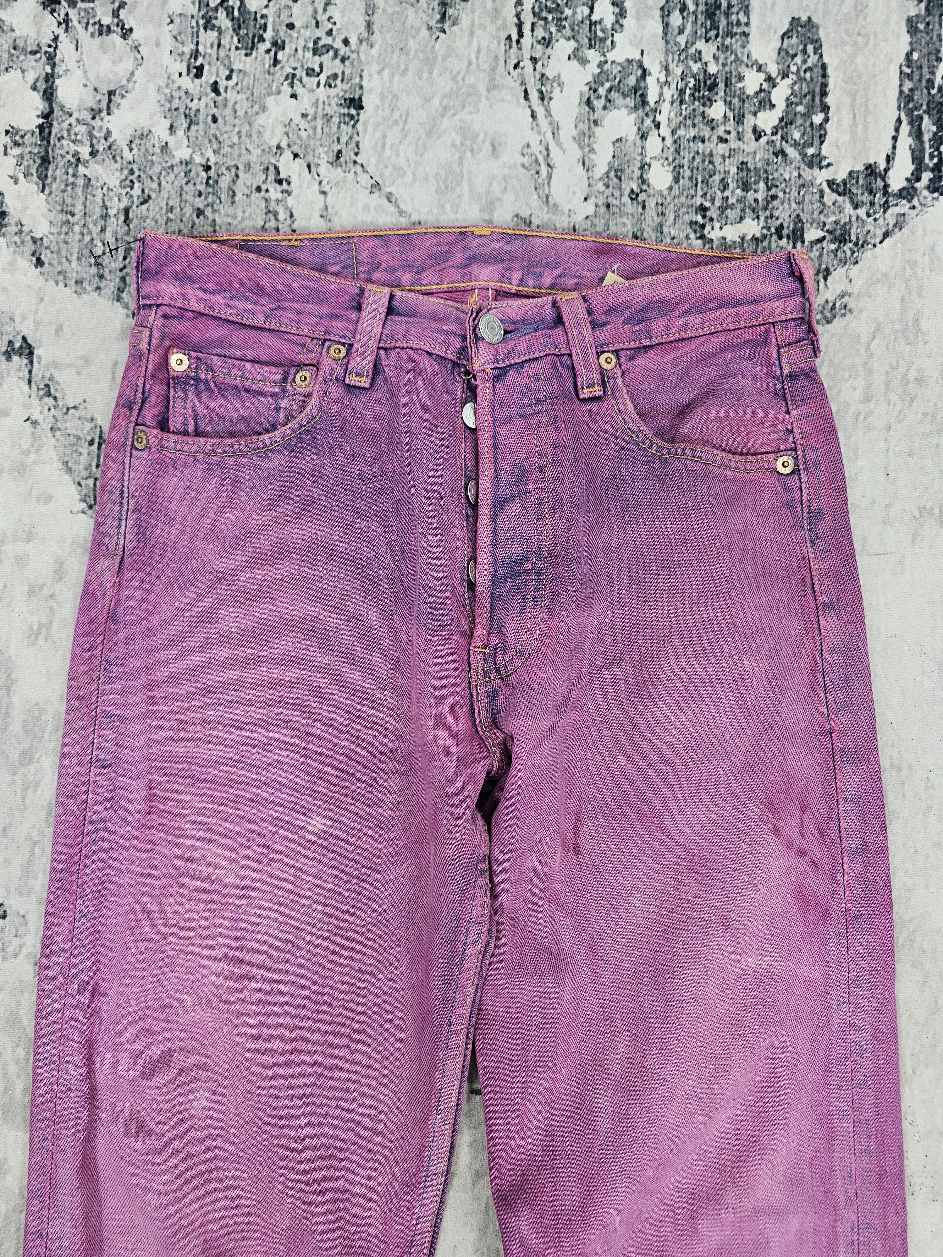 Levi's Vintage Clothing Vtg 90'S LEVIS 501 Purple Faded Stain Jean Made In USA L0511 Size US 28 / EU 44 - 7 Thumbnail