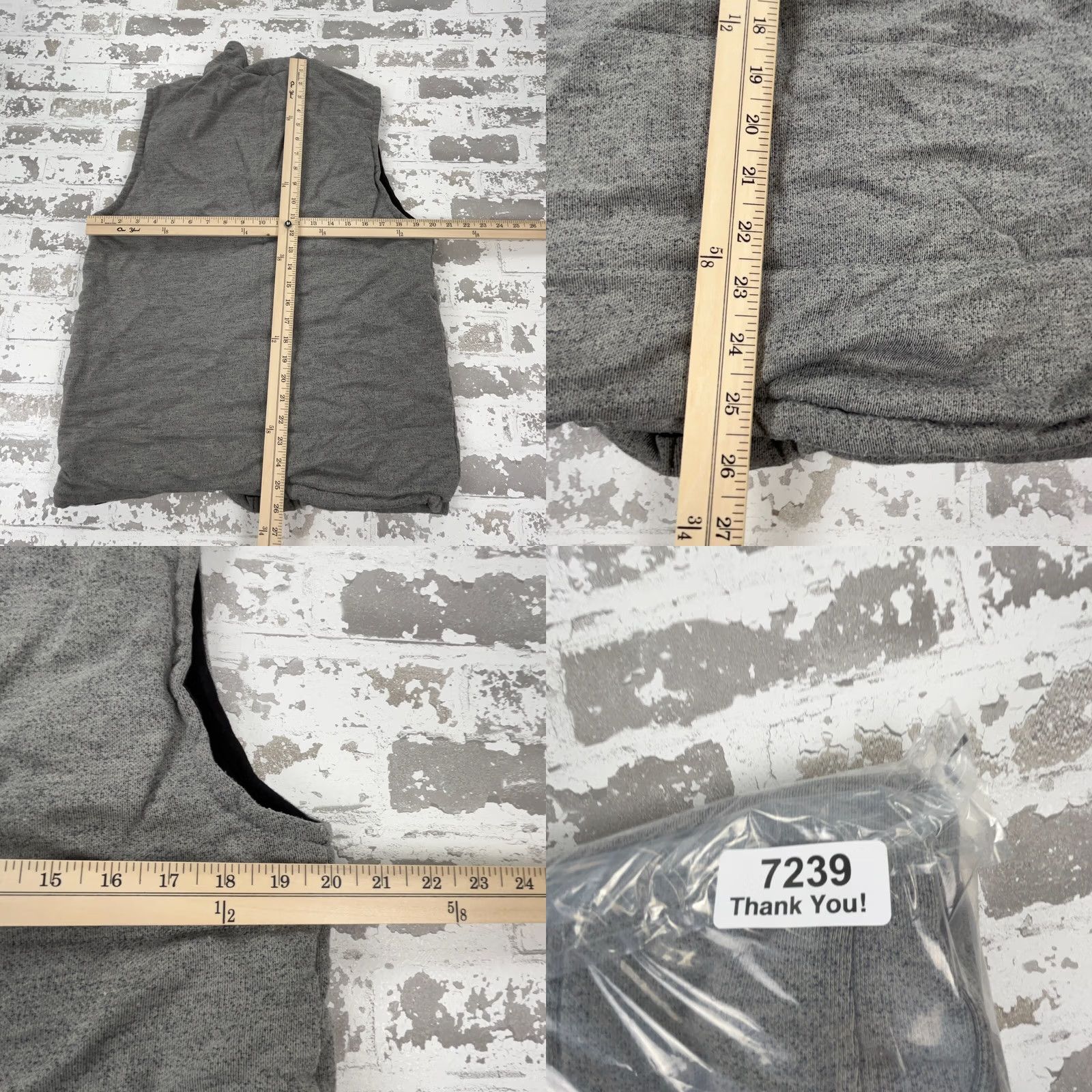 Hurley Hurley Vest Gray Puffer Cargo Utility Jacket Coat Lined Buckle Men Large L Size US L / EU 52-54 / 3 - 9 Thumbnail