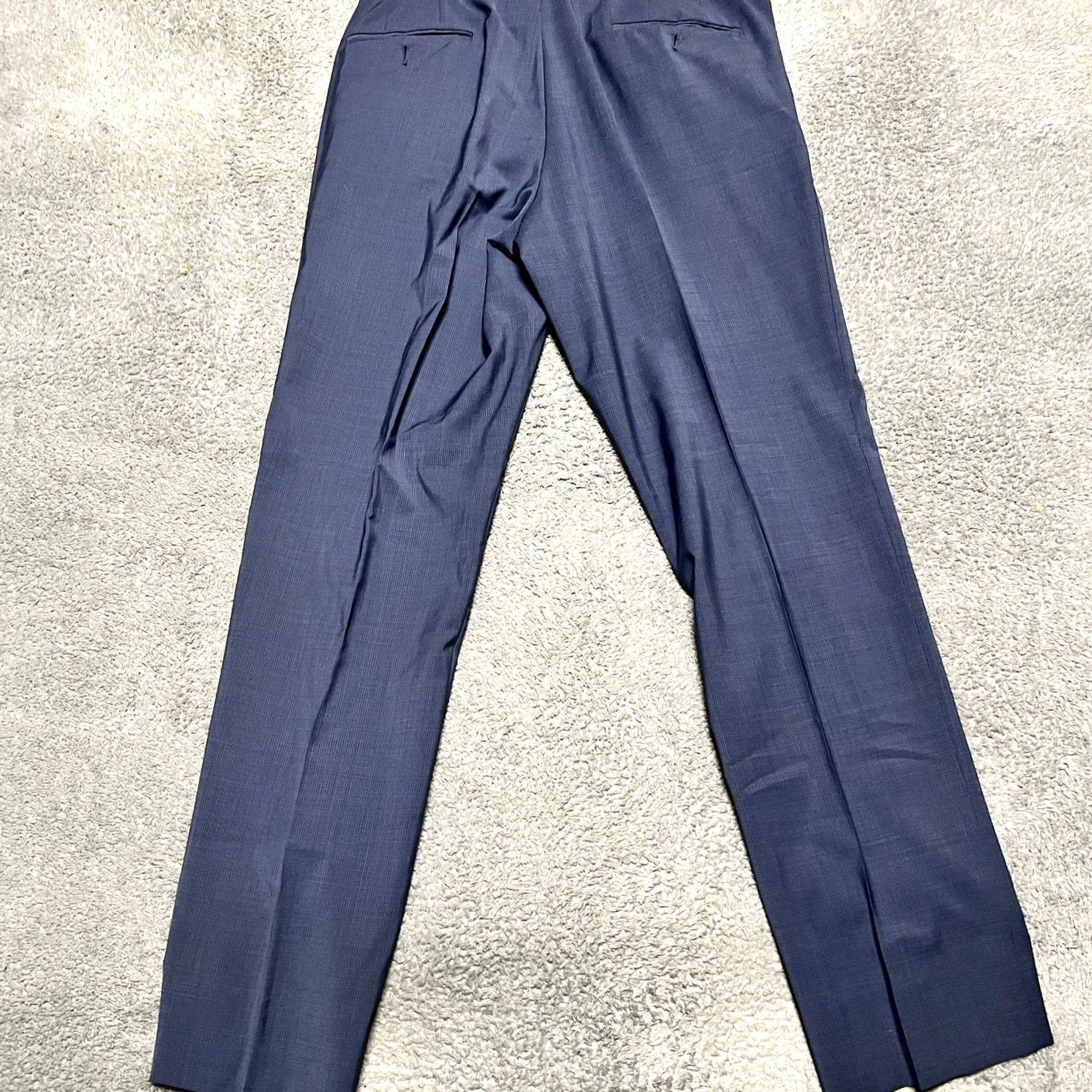Ted Baker Ted Baker London Mens Pants Blue Plaid Wool Dress Slacks 35 x33.5 Size US 35 - 3 Thumbnail