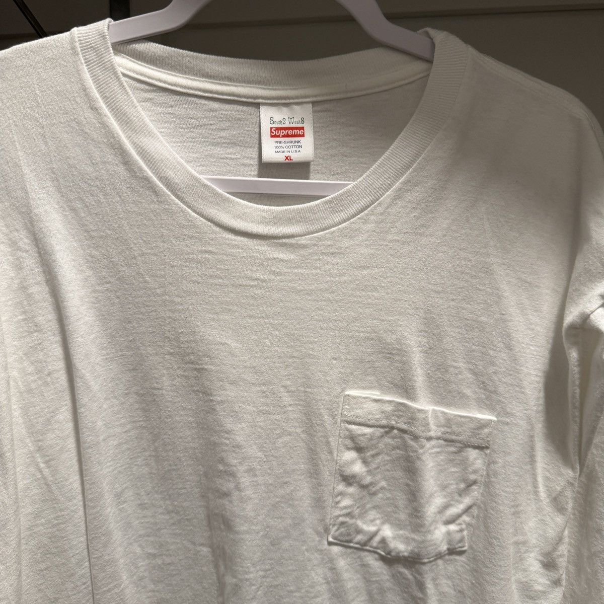 Supreme South2 West8 Blank Pocket Long Sleeve Shirt XL