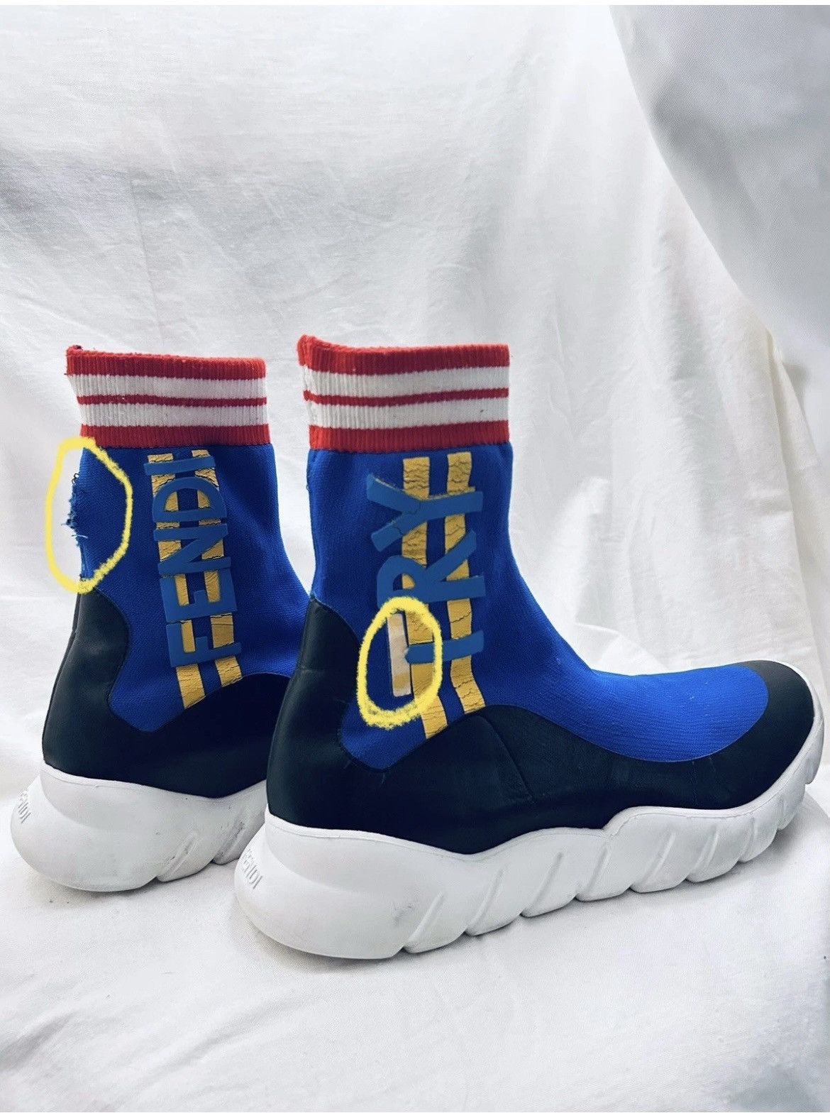 Fendi Fendi try hope sock cloth trainers size 10 Size US 10 / EU 43 - 4 Thumbnail