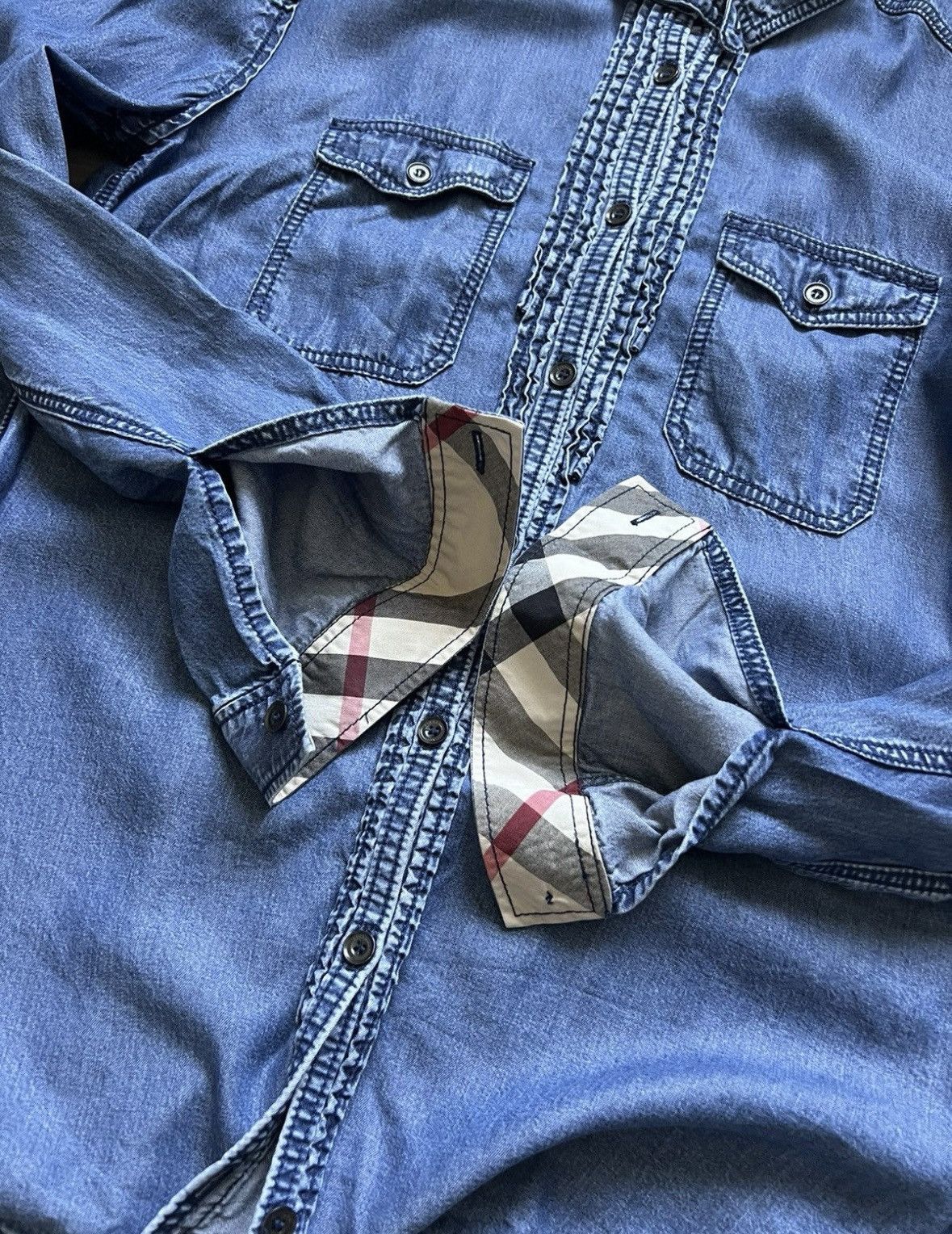 Burberry 💙Burberry Shirt Jeans Women Rare M Size Size M / US 6-8 / IT 42-44 - 5 Thumbnail