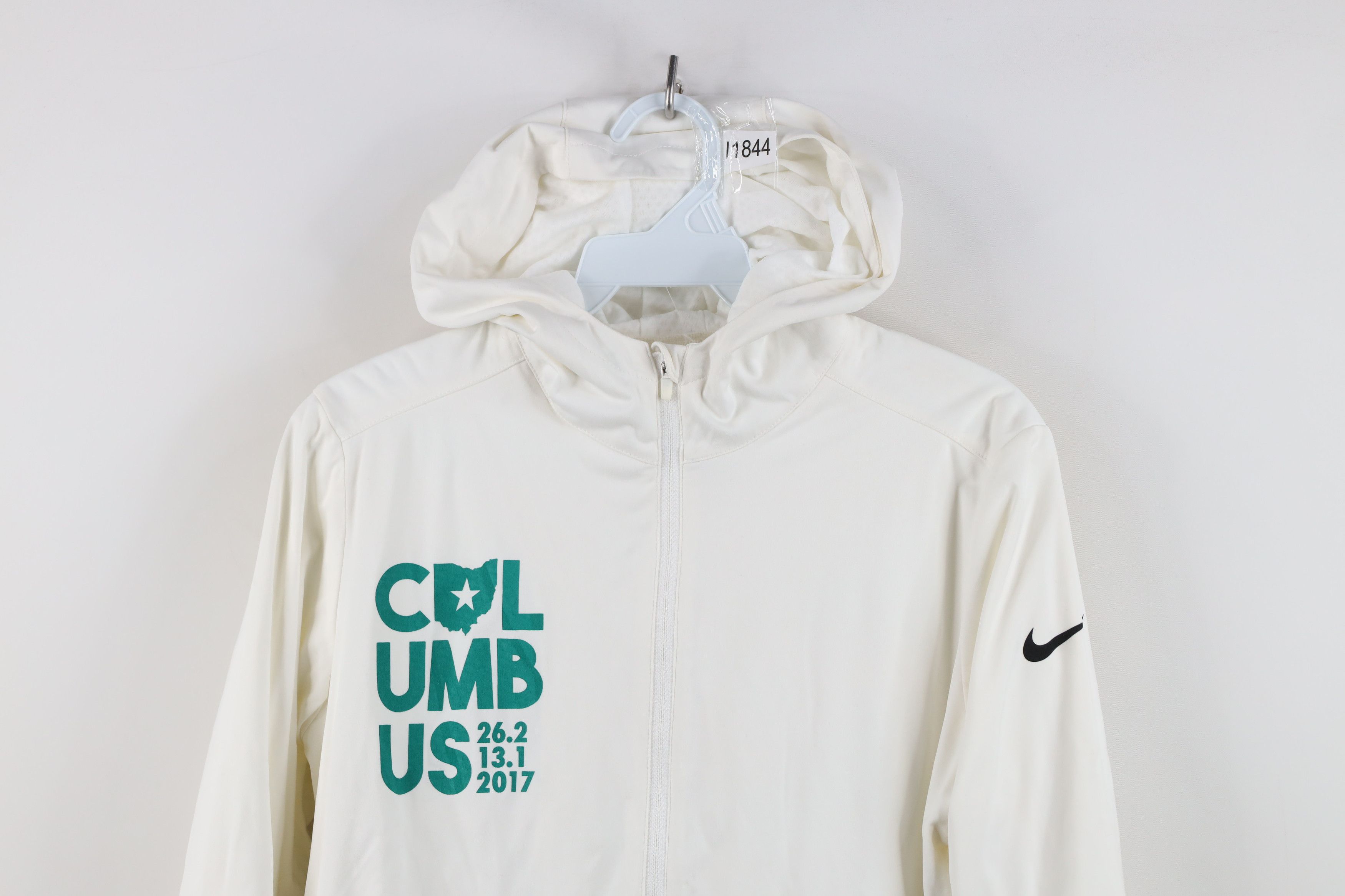 Nike Nike Golf Columbus Marathon Fleece Lined Hooded Jacket White Size M / US 6-8 / IT 42-44 - 2 Thumbnail