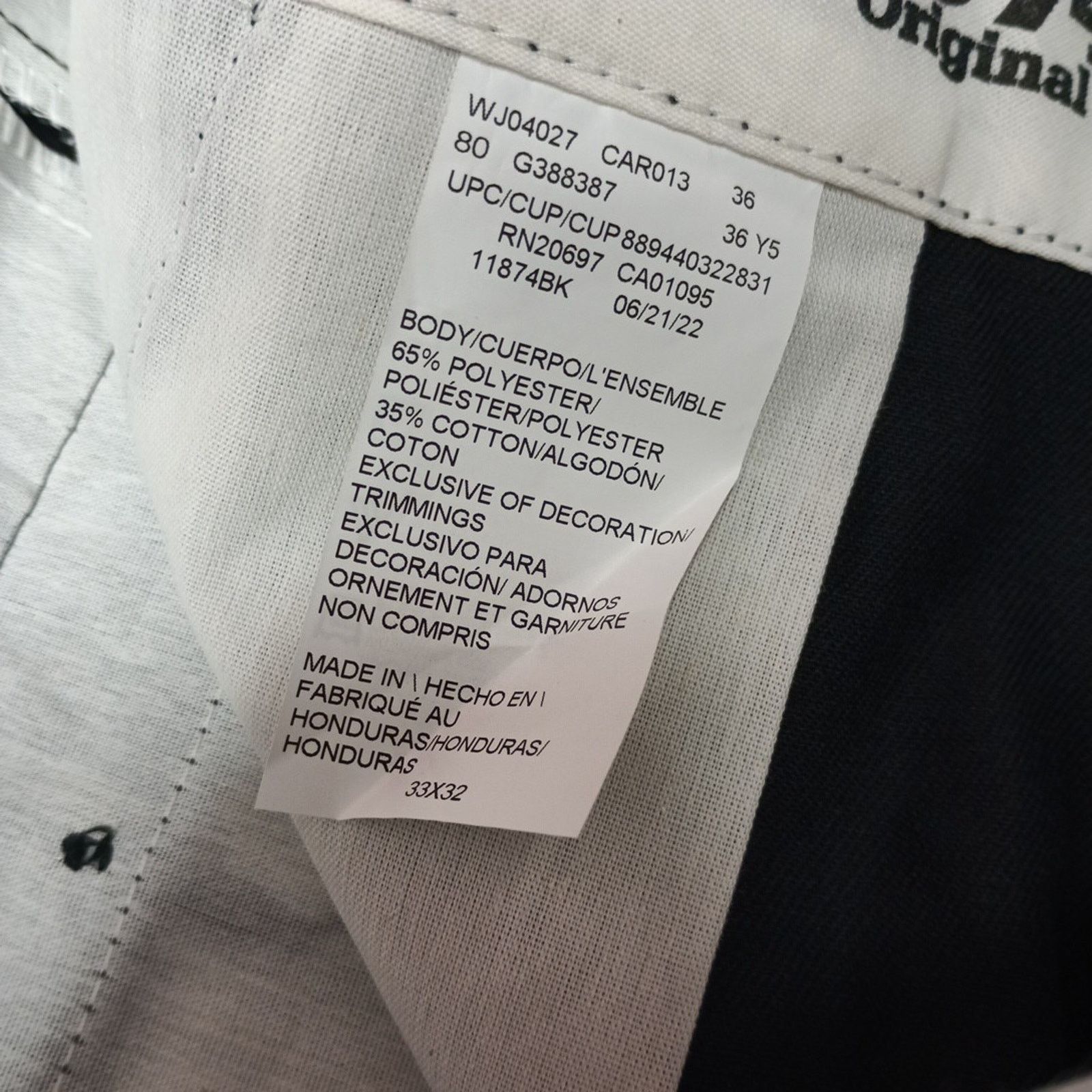 Dickies Dickies 874 Work Pants Men's 33x32 Black Original Fit Flex Size US 33 - 5 Thumbnail