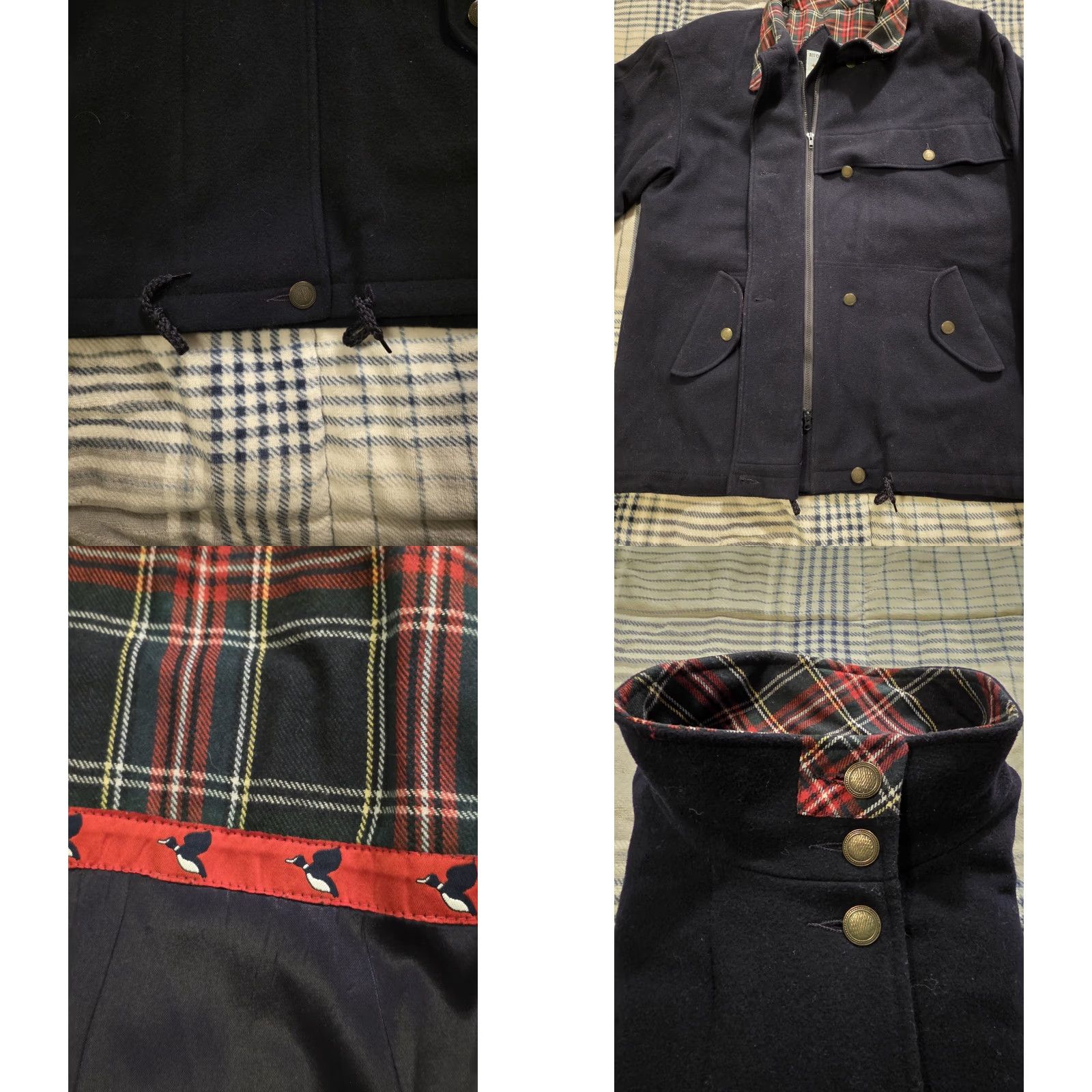 Mackintosh VINTAGE Mackintosh Coat Wool Chore Jacket Navy Blue 16 2XL Womens Wool Lined Button Zip Snap Pockets Travel Workwear 80s 90s Size XXL / US 16-18 / IT 52-54 - 8 Thumbnail