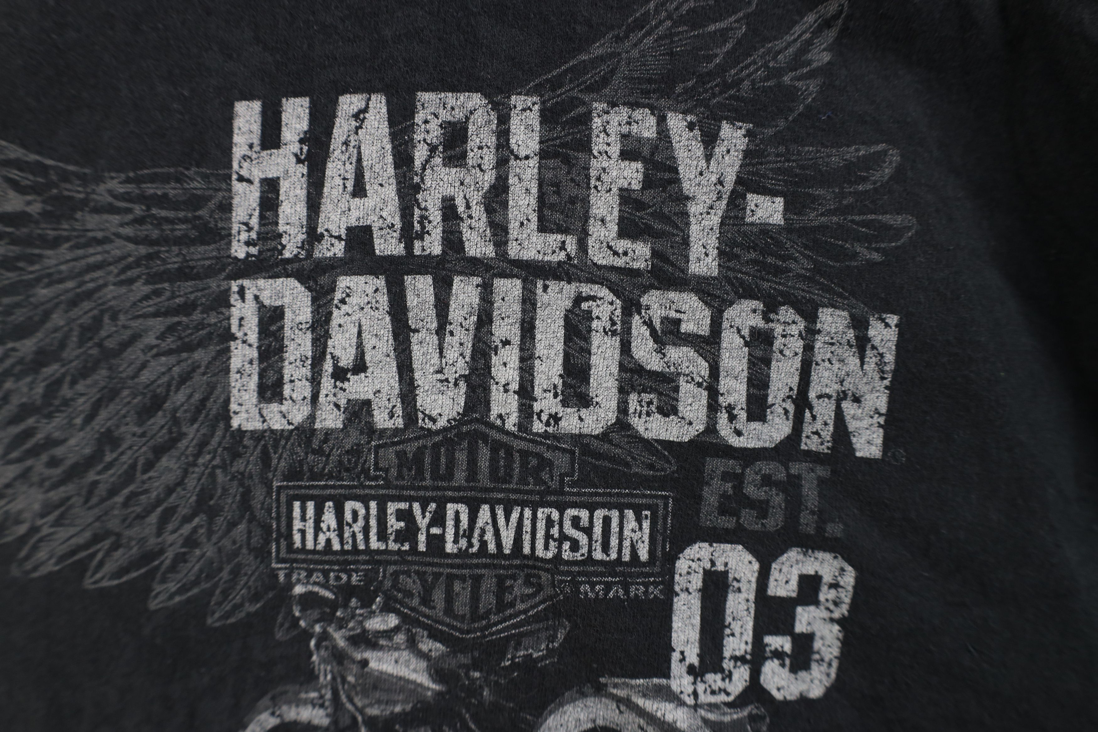 Harley Davidson Vintage Y2K Harley Davidson Spell Eagle Fire Flames T-Shirt Size US XXL / EU 58 / 5 - 5 Thumbnail
