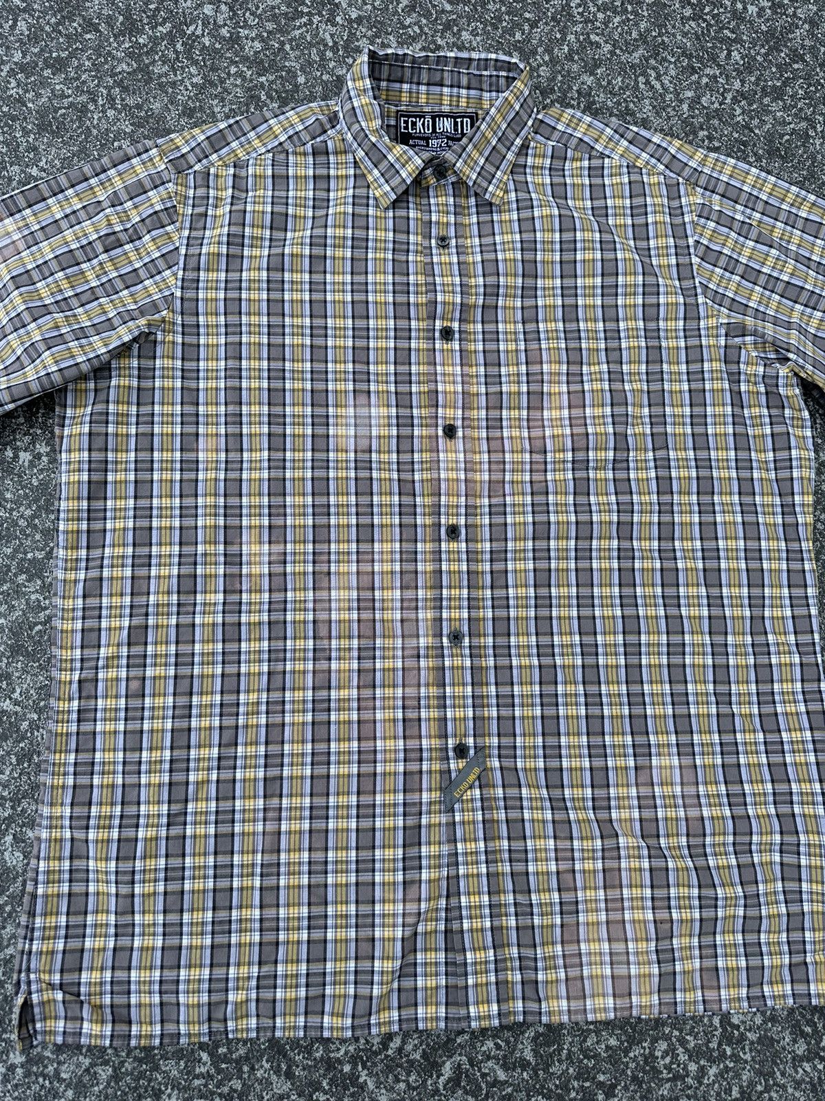 Ecko Unltd. × Vintage Vintage Y2K Ecko Unltd Plaid Button zip Skater Cybergoth Size US XL / EU 56 / 4 - 3 Thumbnail