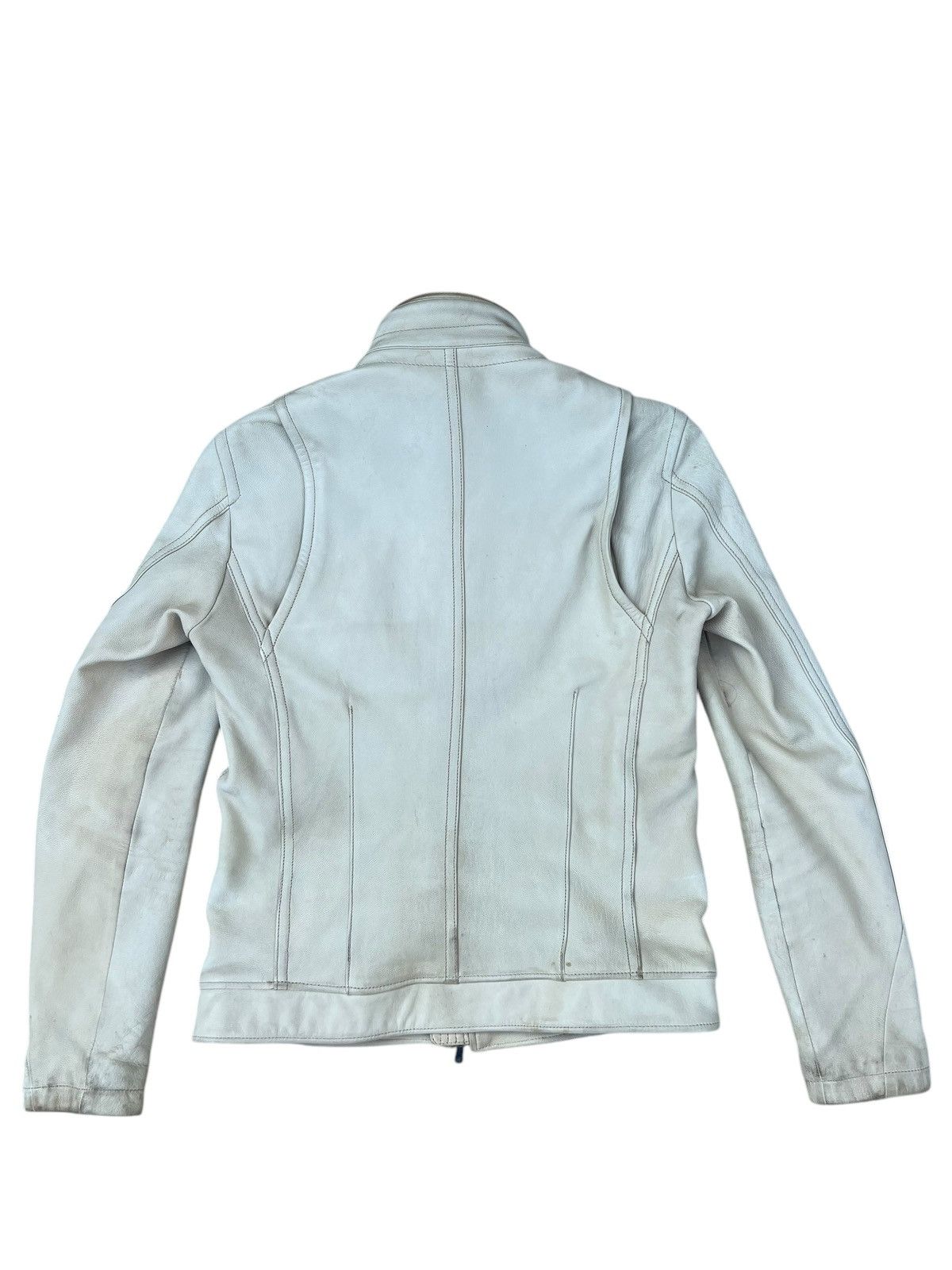 JACKROSE Jackrose Luv Maison Patina Stains Leather Racer Jacket Size US S / EU 44-46 / 1 - 18 Thumbnail