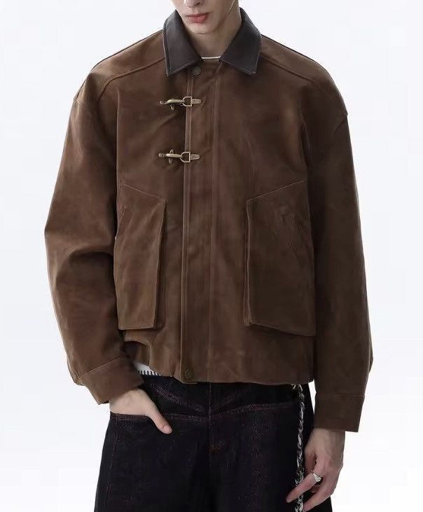 Japanese Brand Toggle Button Collar Pu Leather Jacket Size US XL / EU 56 / 4 - 1 Thumbnail
