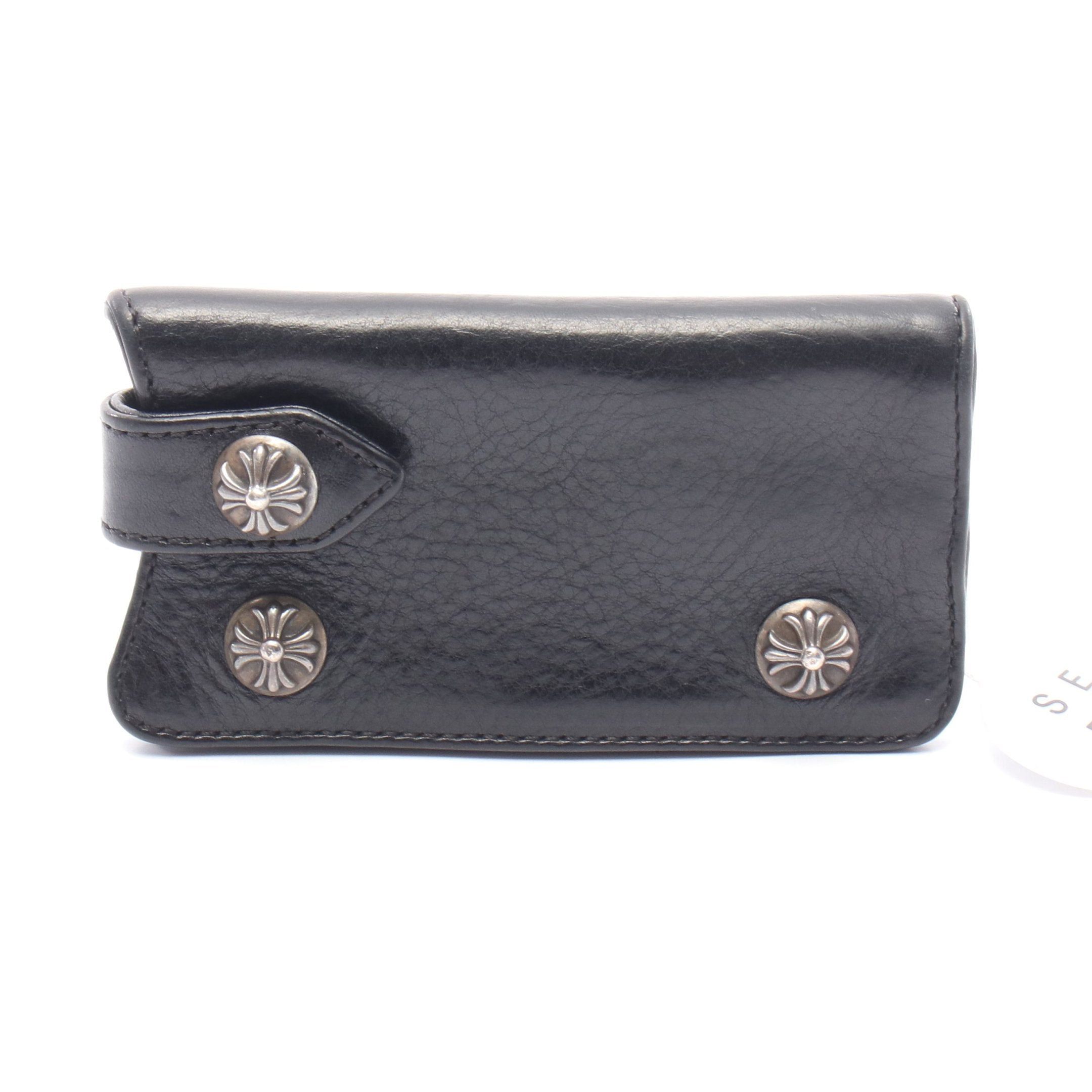 Chrome Hearts Chrome Hearts Wave mini black wallet | Grailed