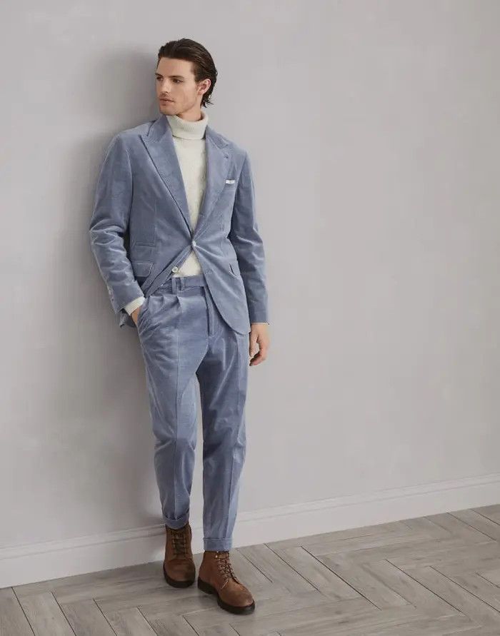 Brunello Cucinelli o1w1db10226 Suit Type Jacket in Dark Blue Size US S / EU 44-46 / 1 - 2 Thumbnail