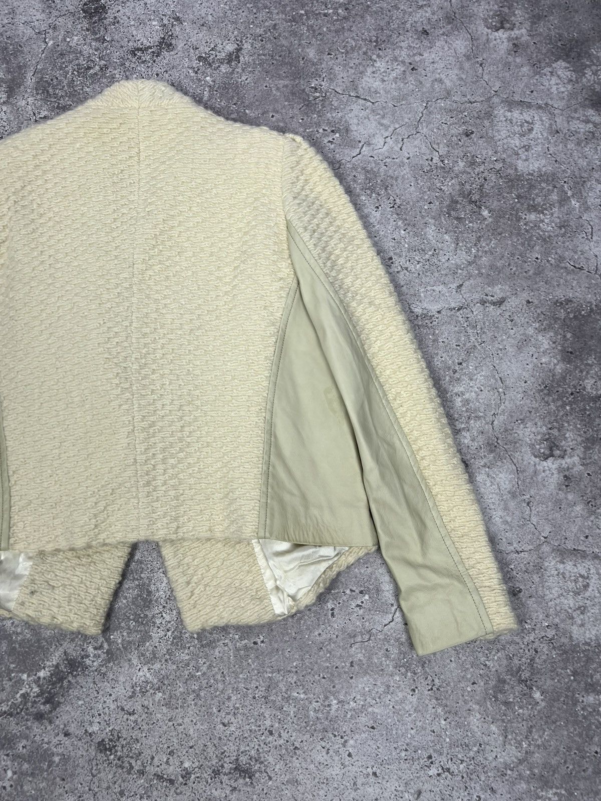Dries Van Noten Dries Van Noten Wool Leather Blazer Jacket Size S / US 4 / IT 40 - 16 Thumbnail
