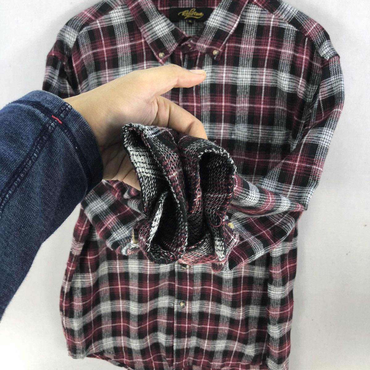 Japanese Brand Robinson Single Pocket 3 Fabric Plaid Checker Flannel Size US L / EU 52-54 / 3 - 8 Thumbnail