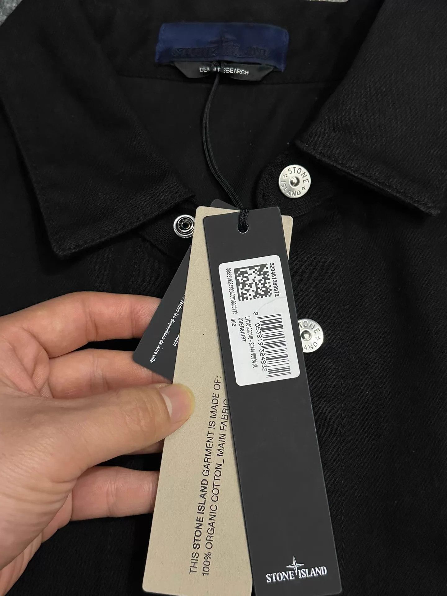 Stone Island Stone Island 25FW Denim Research Ghost Denim Jkt Black XL Size US XL / EU 56 / 4 - 4 Thumbnail