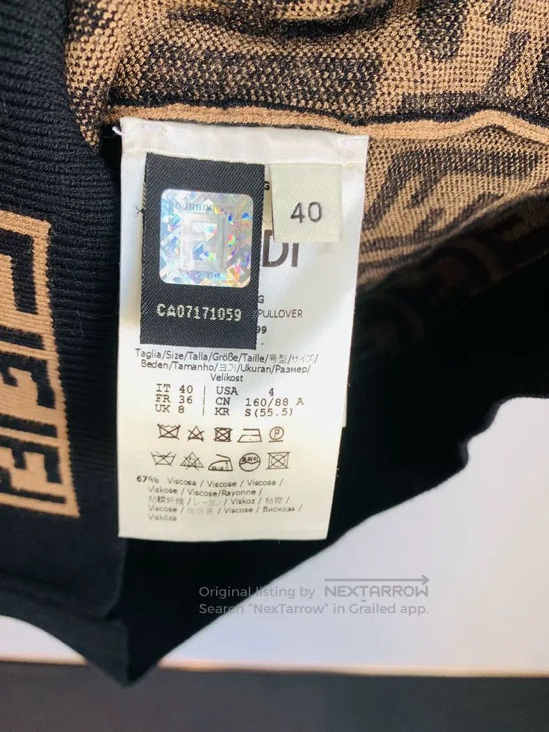 Fendi Fendi Monogram Printed Knit Short Sleeve Size XS / US 0-2 / IT 36-38 - 5 Thumbnail