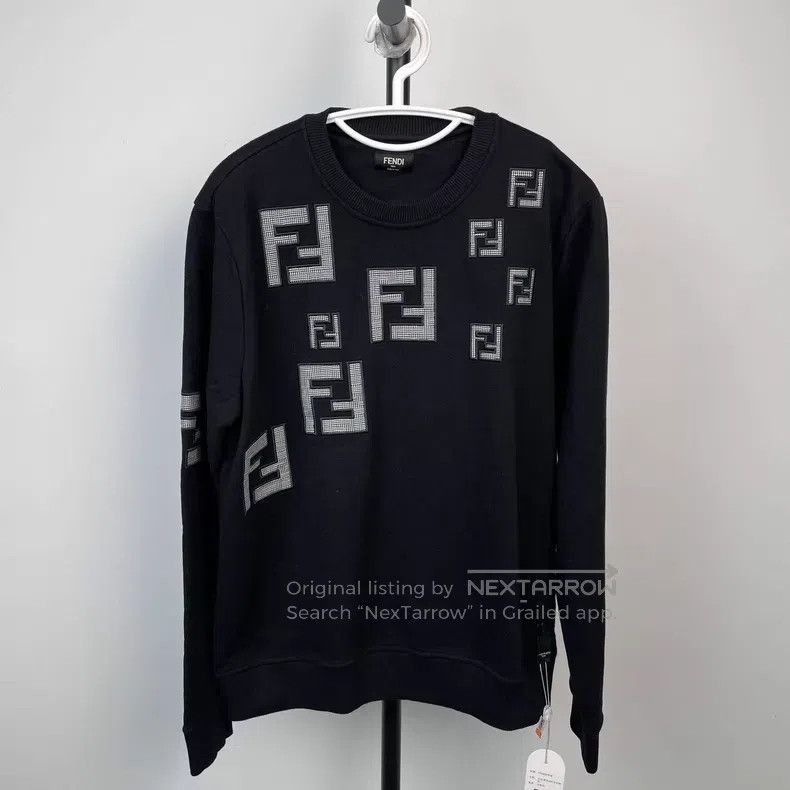 Fendi Fendi Black Double F Logo Sweatshirt Size US M / EU 48-50 / 2 - 1 Thumbnail