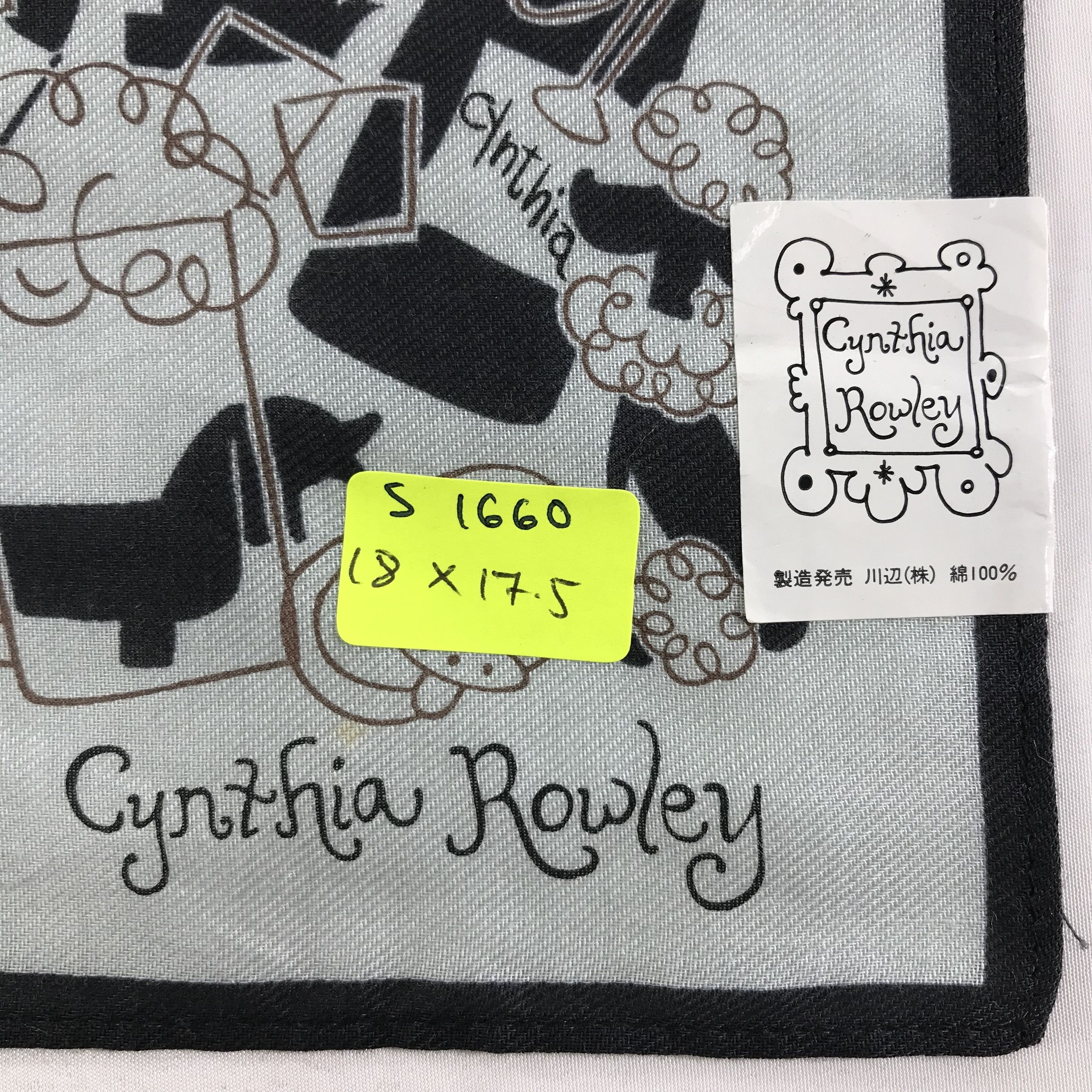 Vintage Cynthia Rowley Bandana / Handkerchief / Neckerchief -S1660 Size ONE SIZE - 5 Thumbnail