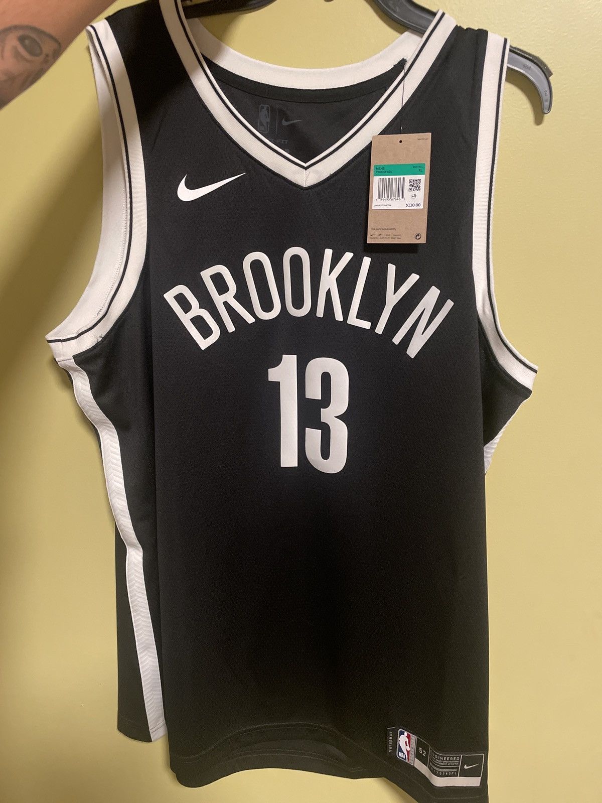 Nike Nike NBA Brooklyn Nets Harden Jersey Size US XL / EU 56 / 4 - 2 Thumbnail