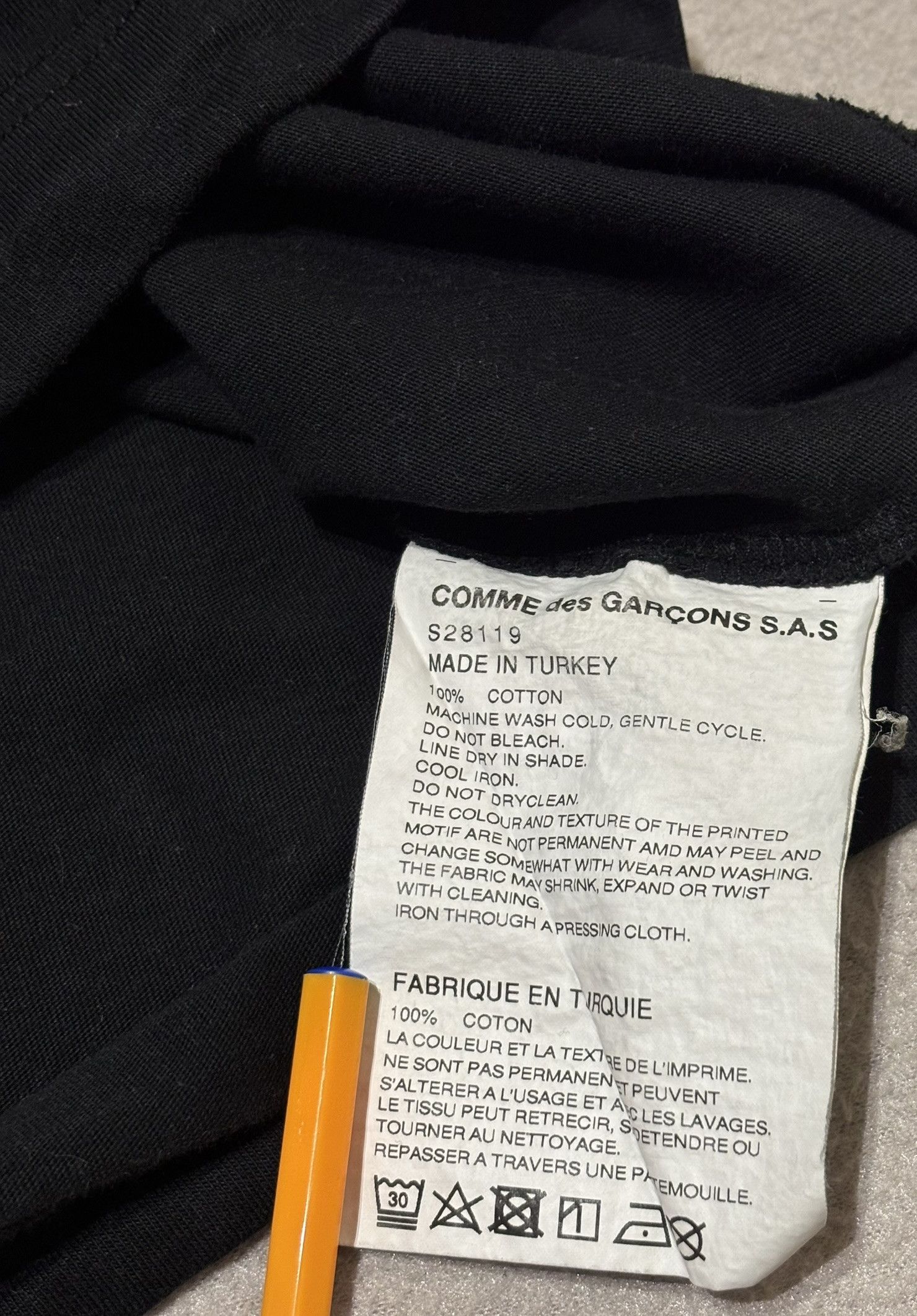 Comme des Garcons Comme des Garçons Black T-Shirt Large Size US L / EU 52-54 / 3 - 15 Thumbnail