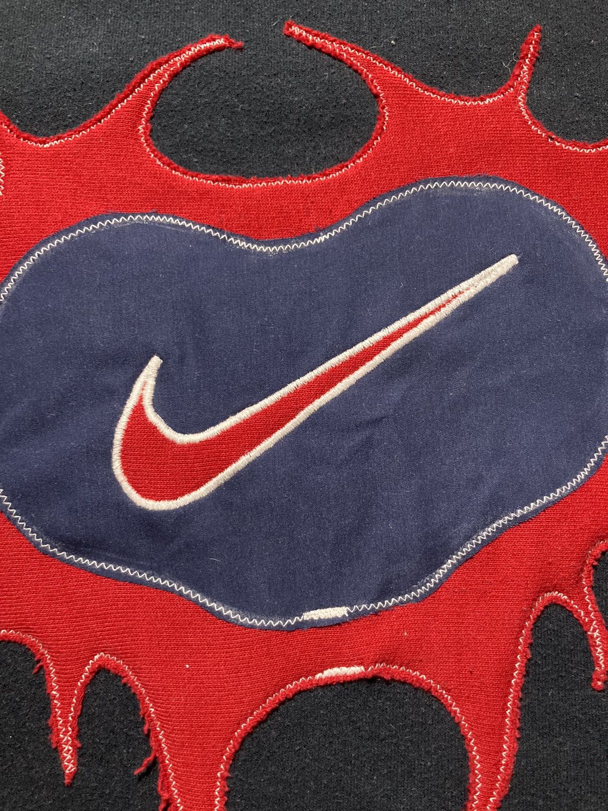 Nike ⛩️Nike Custom Hoodie Rare Y2K Punk Rock Devil Cross Red Sox⛩️ Size US M / EU 48-50 / 2 - 5 Thumbnail