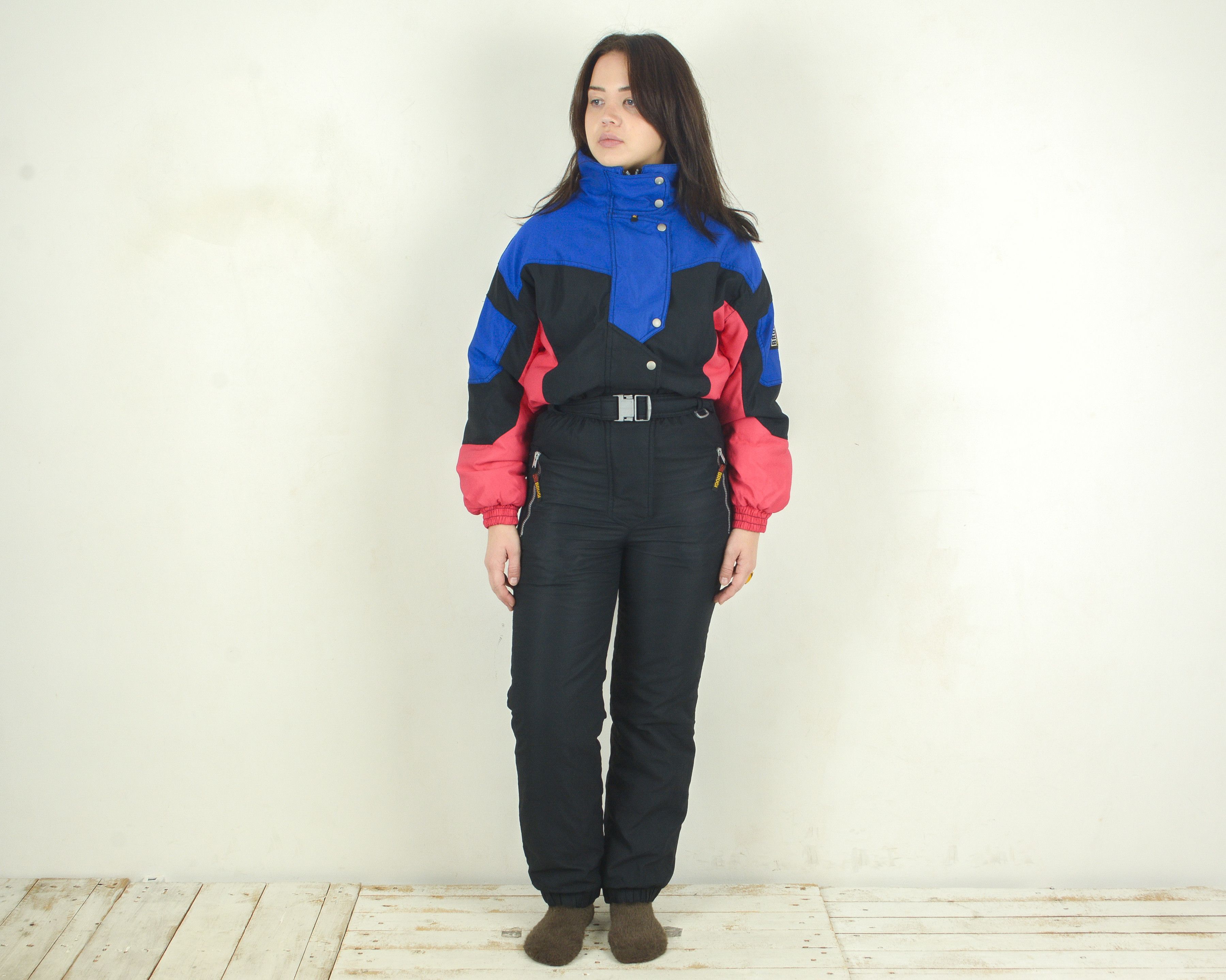 Vintage BRUGI Ski Wear y2k Snow Suit Women S Jumpsuit Skisuit Size 27" / US 4 / IT 40 - 2 Thumbnail