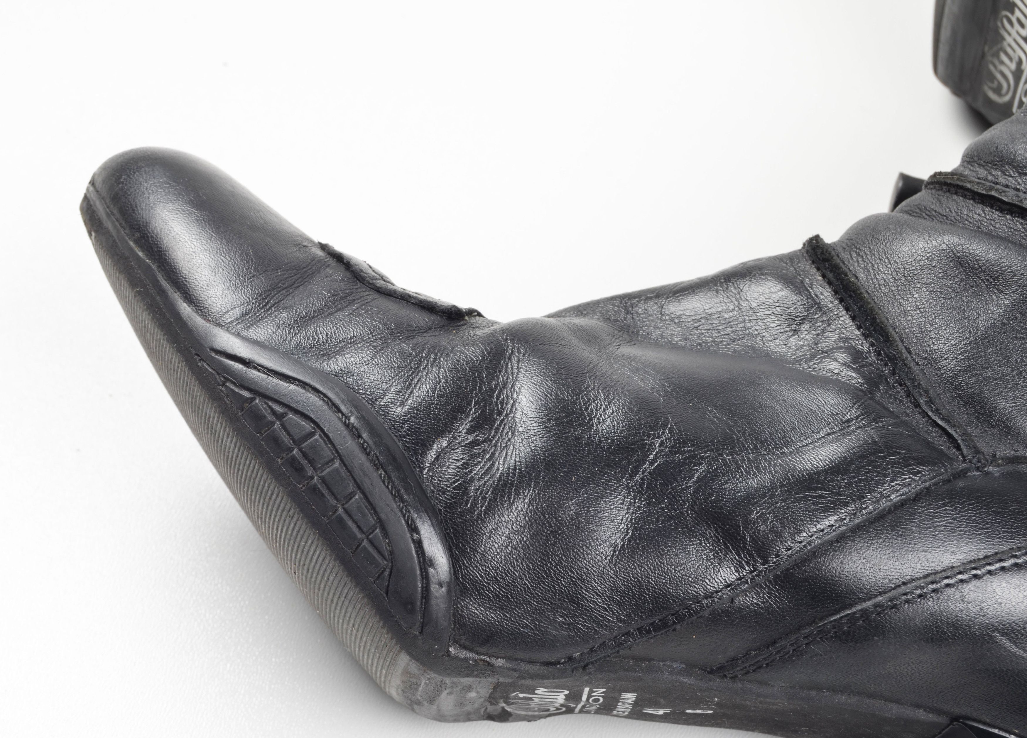 Buffalo London Vintage Buffalo London Black Leather Biker Moto Heel Boots Size US 11 / IT 41 - 10 Thumbnail