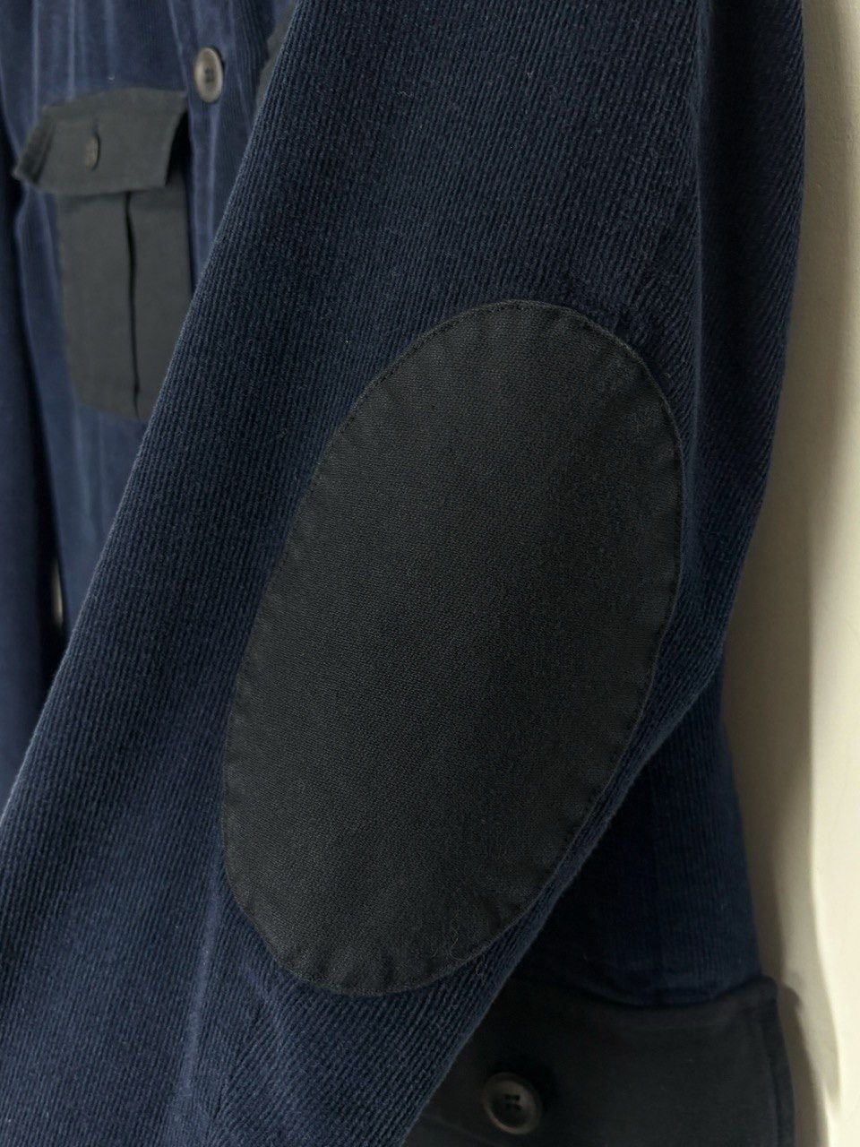 hannes roether Hannes Roether Navy Blue Corduroy Jacket With Black Pockets Size US M / EU 48-50 / 2 - 9 Thumbnail
