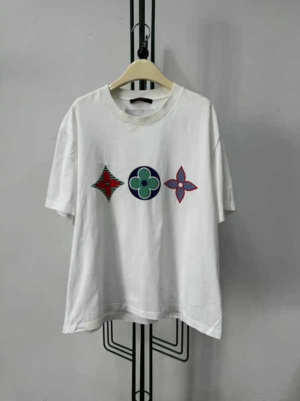 Louis Vuitton Louis Vuitton White Printed Short Sleeve T-Shirt 0089 Size US XXL / EU 58 / 5 - 1 Thumbnail