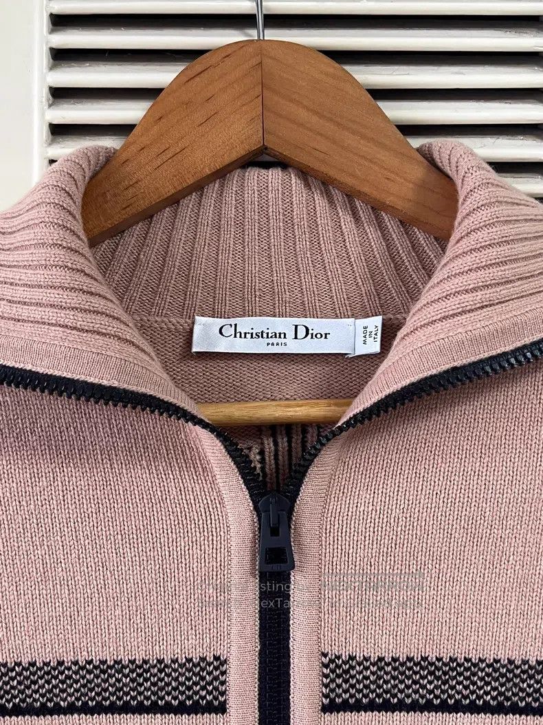 Dior Dior Pink knitted cardigan coat Size XXS / US 00 / IT 34 - 4 Thumbnail