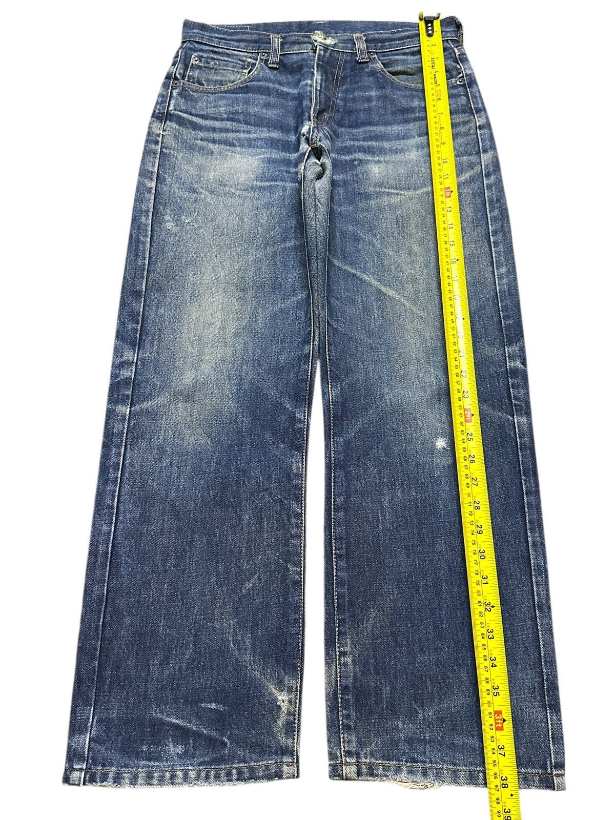 14th Addiction Vintage Y2K Japanese Brand Faded Wash Whisker Wide Leg Baggy Size US 30 / EU 46 - 13 Thumbnail