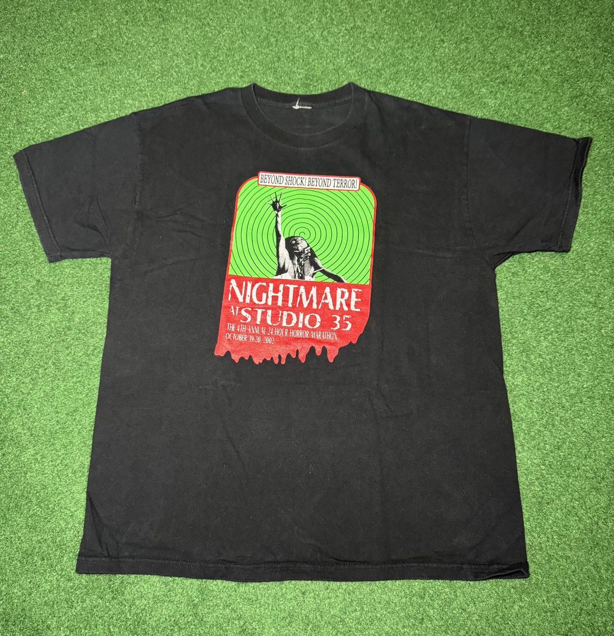 Vintage Vtg Y2K Horror Movie Marathon Nightmare Studio 35 T Shirt Size US XL / EU 56 / 4 - 1 Thumbnail