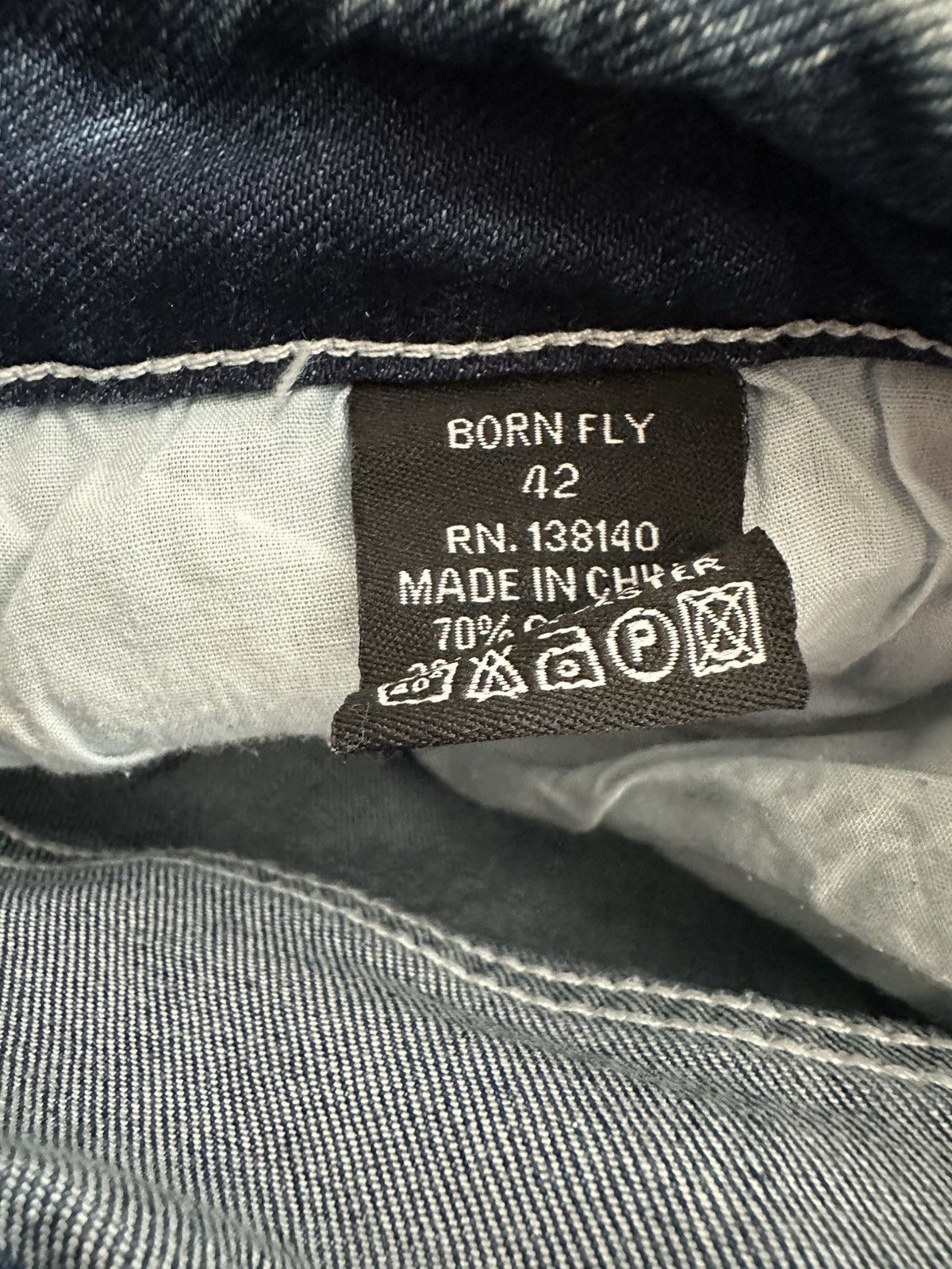 Born Fly Bornfly men's jeans featuring a distressed blue Size US 42 / EU 58 - 10 Thumbnail