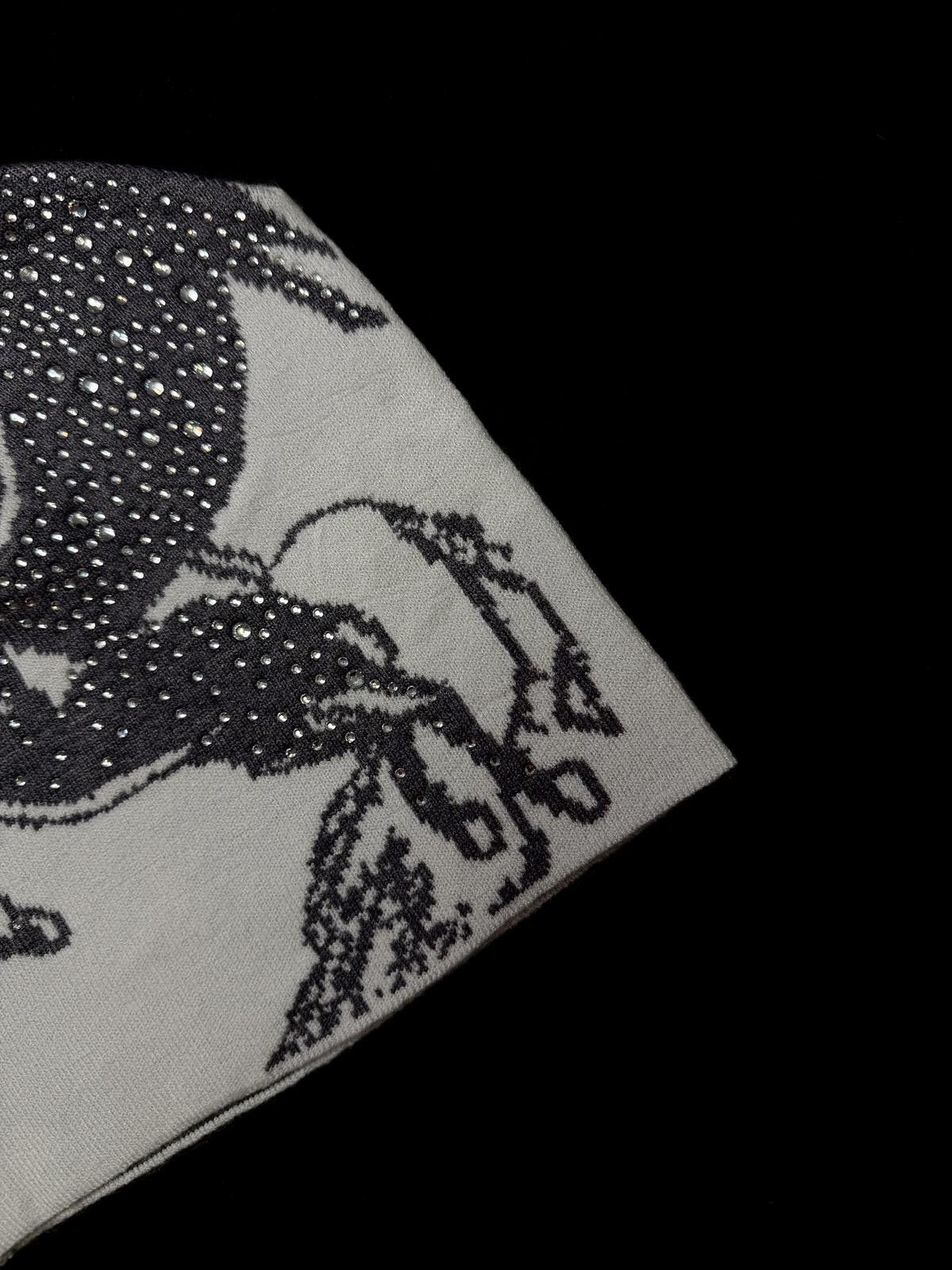 Japanese Brand Rare Y2k Pegasus Print No Cuff Knit Beanie Hat White OS Size ONE SIZE - 2 Thumbnail