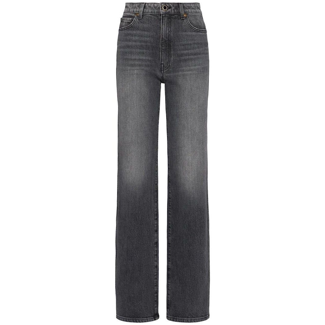 KHAITE Danielle Gray Denim Straight Leg Jeans New And Authen