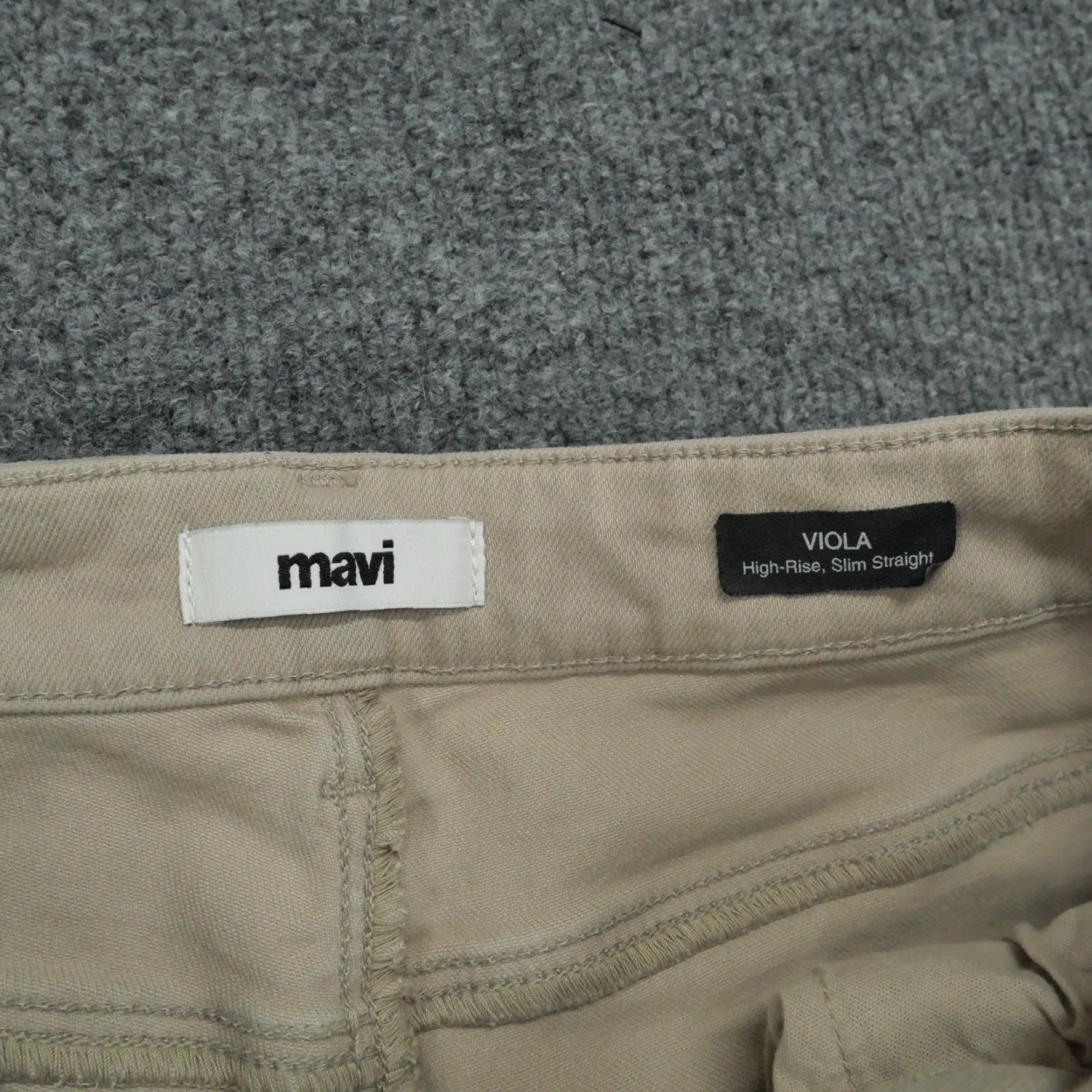 Mavi Mavi Jeans Womens 27 Tan Khaki Viola High Rise Slim Straight Cropped 26x26 Denim Pocket 5-Pocket Beige Cotton Blend Regular Womens Jeans Size 26" / US 2 / IT 38 - 3 Thumbnail