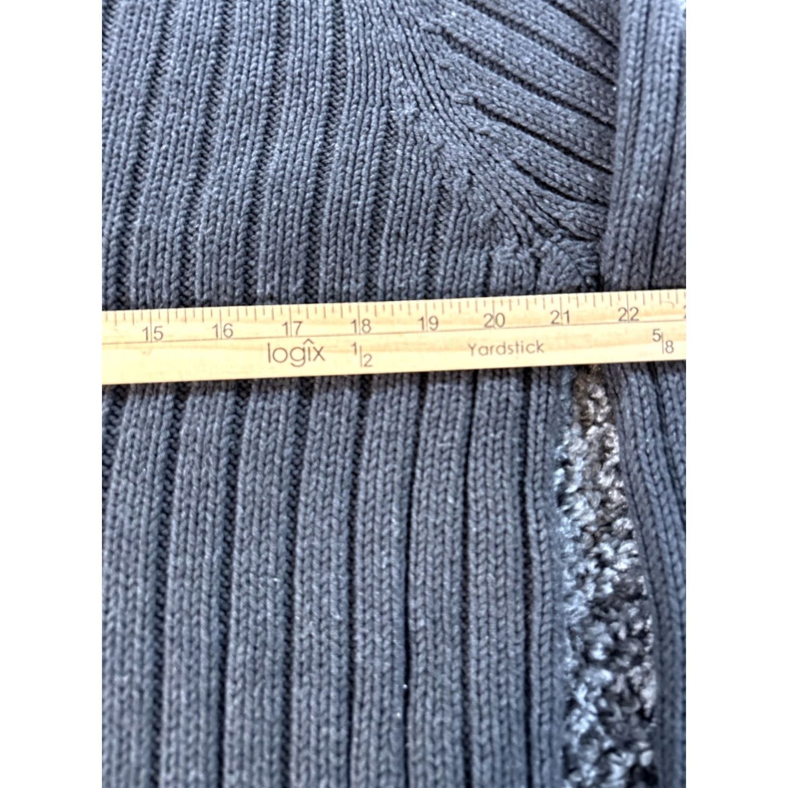 Old Navy VINTAGE Old Navy Sweater Shirt Mens L Gray V-Neck Cotton Cable Knit 90s Pullover Size US L / EU 52-54 / 3 - 3 Thumbnail