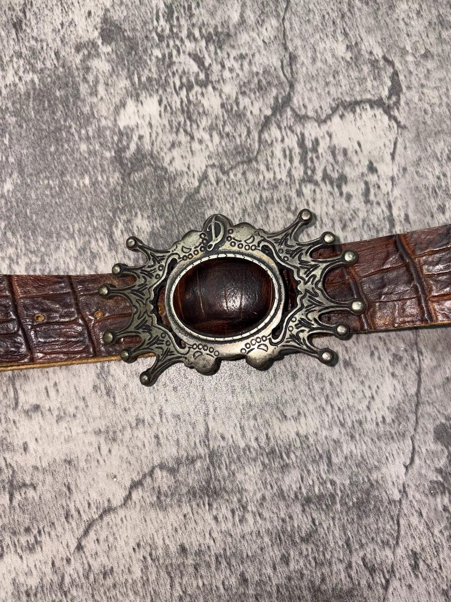 Diesel Diesel Vintage Spiked Metal Buckle Leather Waist Belt Size ONE SIZE - 3 Thumbnail