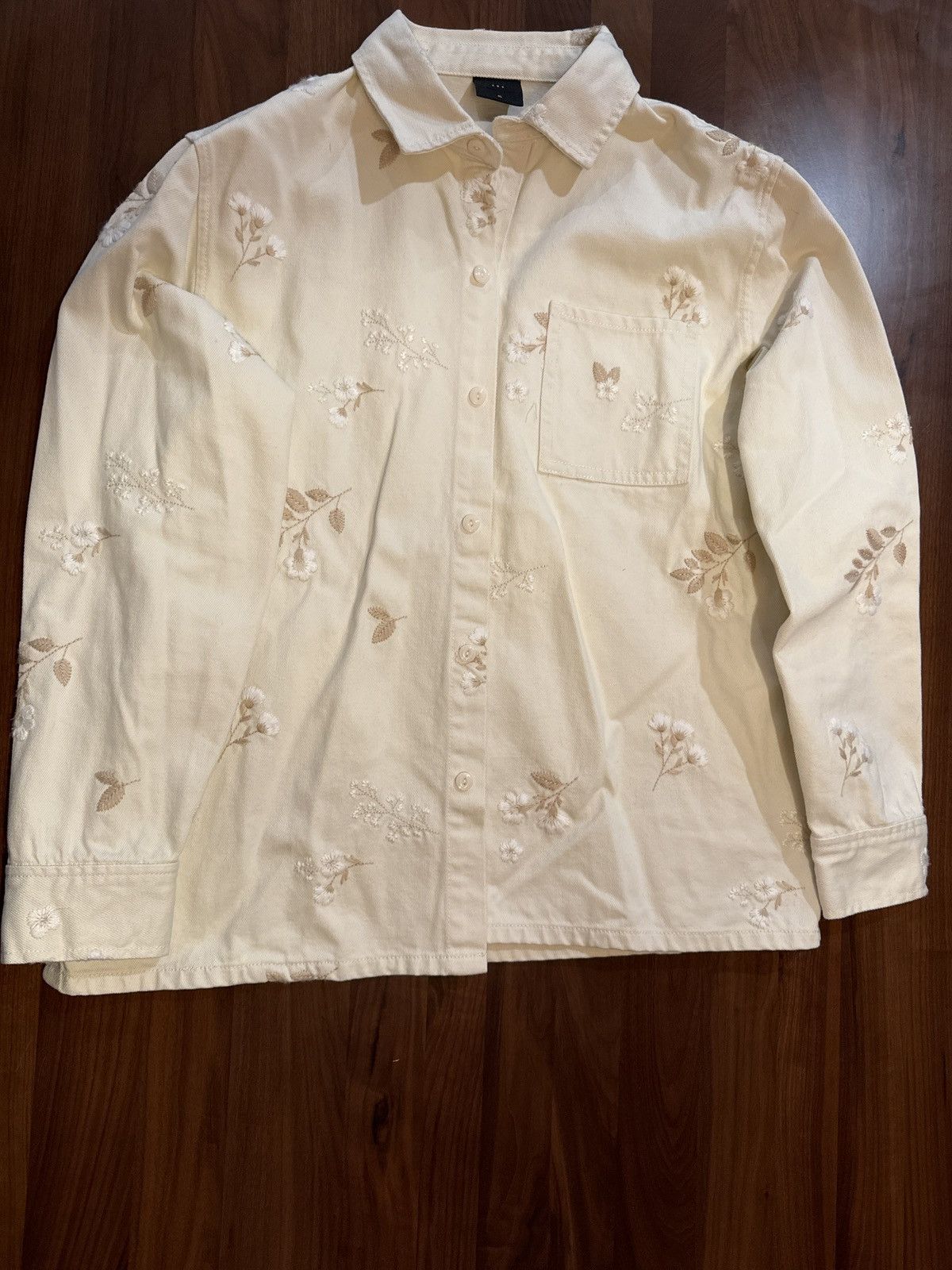 image of Kith 101 Denim Ginza Shirt - Sandrift XL () in White, Men's