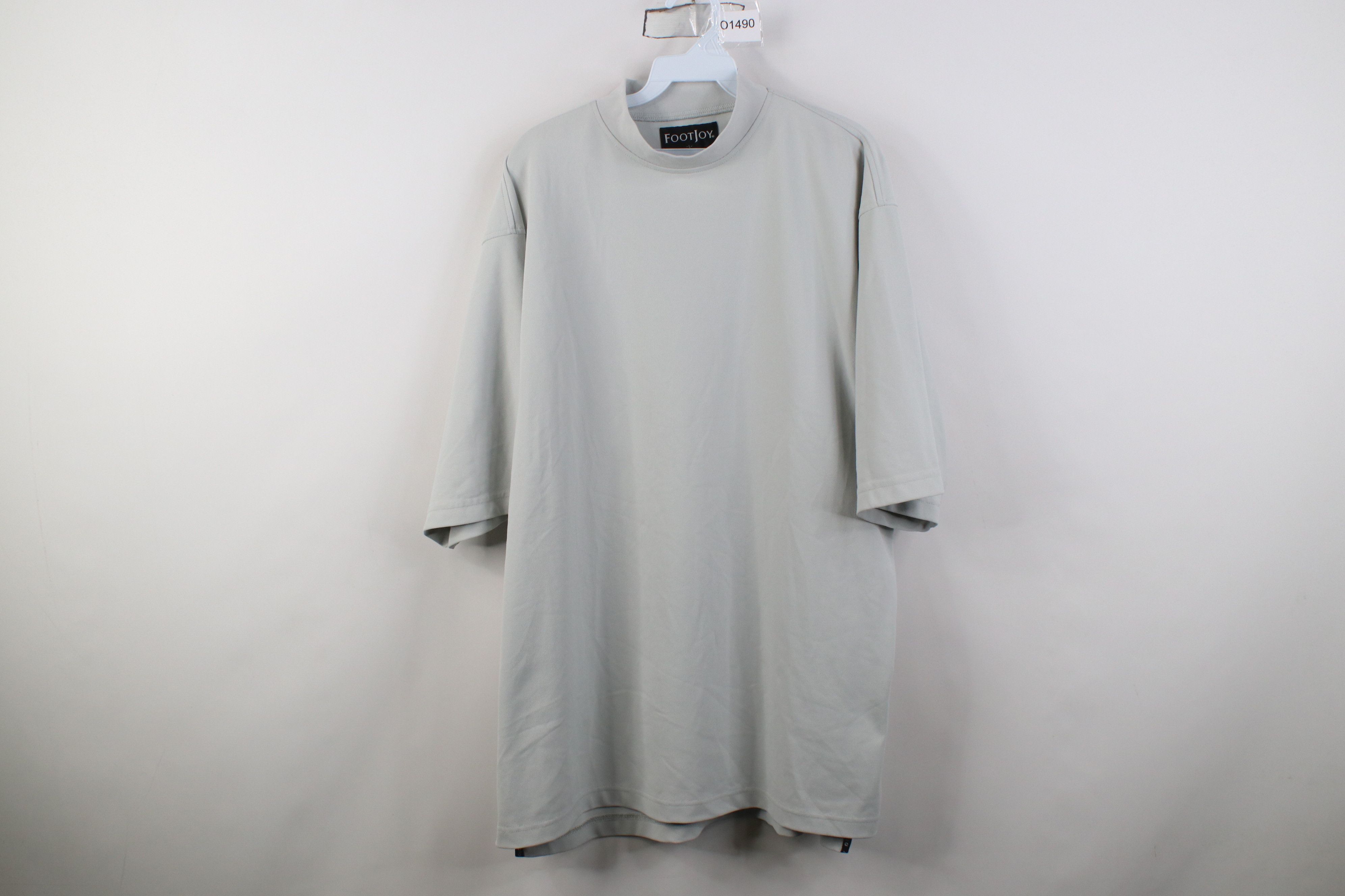 Footjoy FootJoy Golf Embroidered Mock Neck Short Sleeve T-Shirt Gray Size US L / EU 52-54 / 3 - 1 Thumbnail
