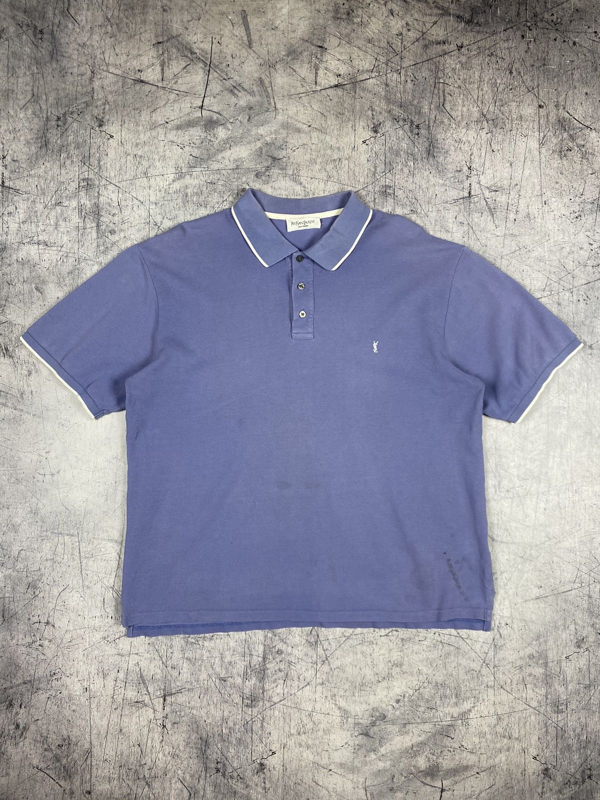 Vintage Vintage Yves Saint Laurent Polo Shirt Size US L / EU 52-54 / 3 - 2 Thumbnail