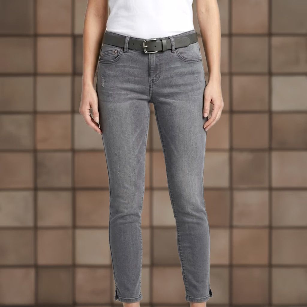 Vintage Wit & Wisdom Jeans Womens 4 Gray Ab-solution Skinny Ankle Mid Rise EUC Size 27" / US 4 / IT 40 - 1 Thumbnail