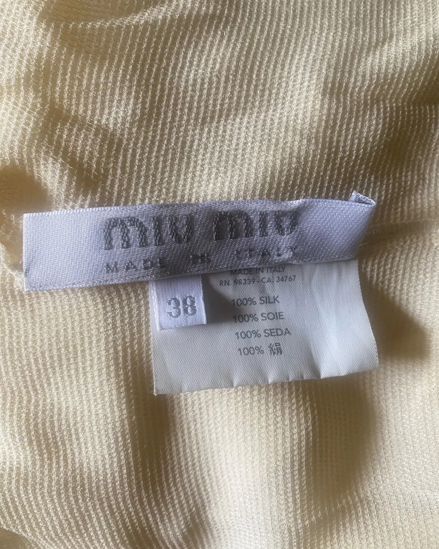 Miu Miu Miu Miu Silk Layered Dress, SS 2001 Size XS / US 0-2 / IT 36-38 - 5 Thumbnail