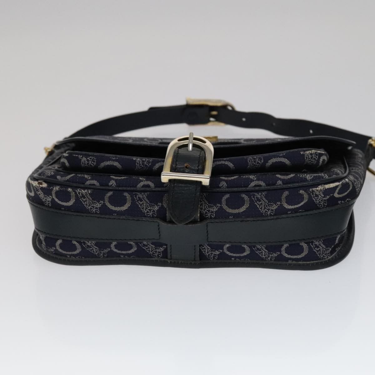Celine CELINE C Sulky Shoulder Bag Canvas Navy Gold Size ONE SIZE - 5 Thumbnail