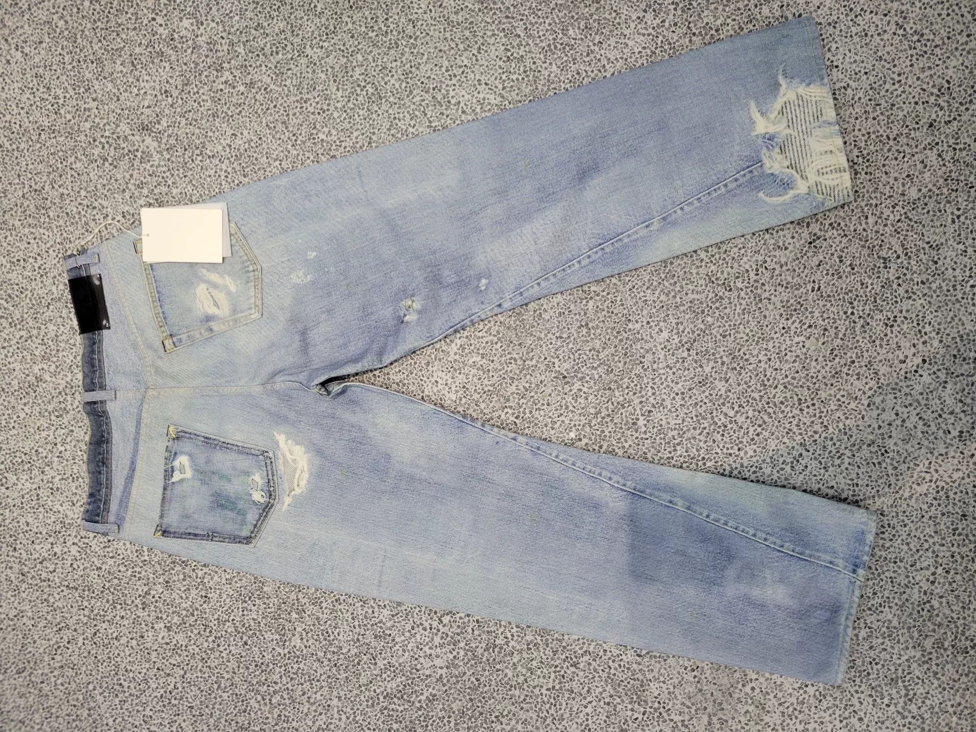 Our Legacy our legacy digital print blue jeans Size US 31 - 4 Thumbnail