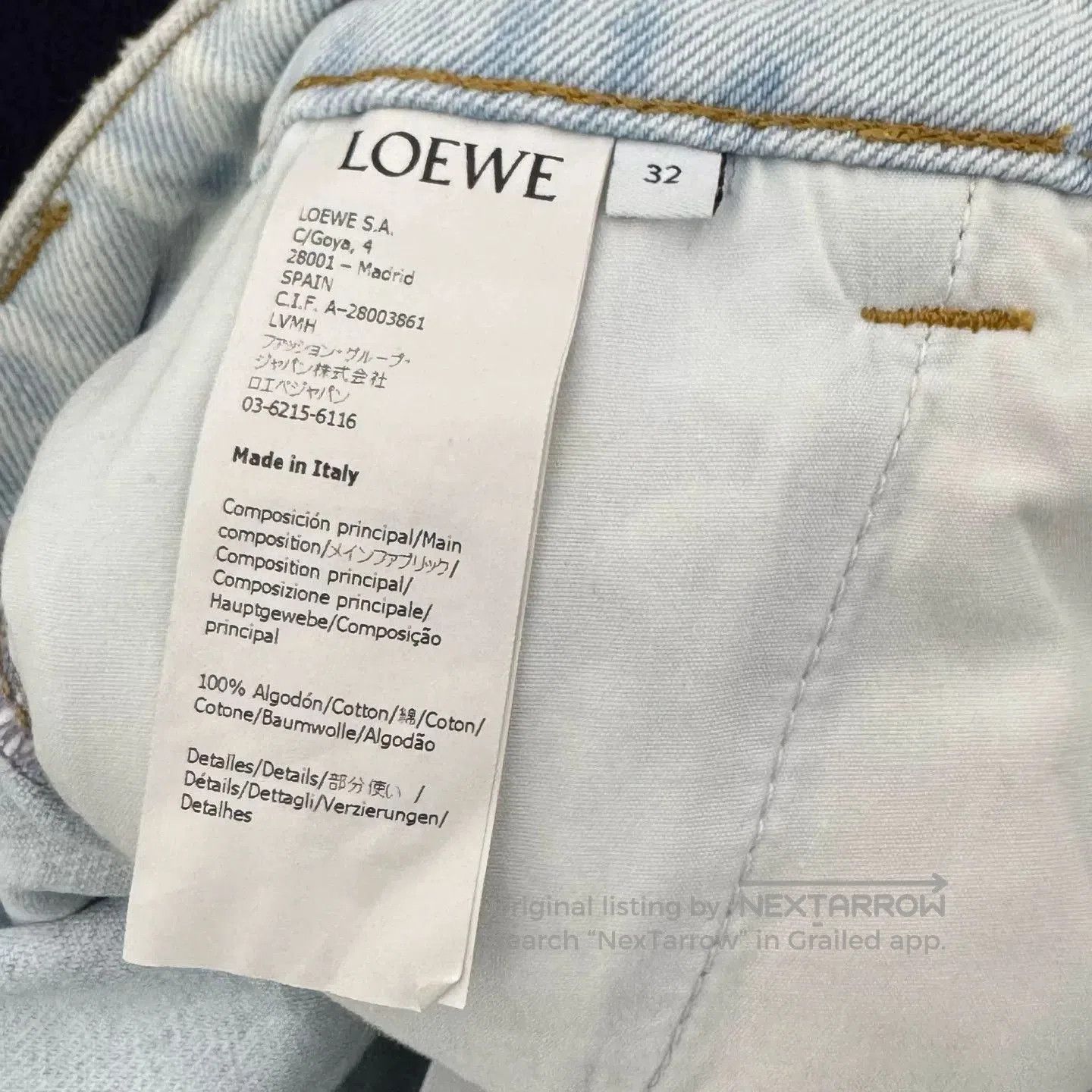 Loewe Loewe Blue Edge Logo Jeans Size 32. Size US 32 / EU 48 - 5 Thumbnail