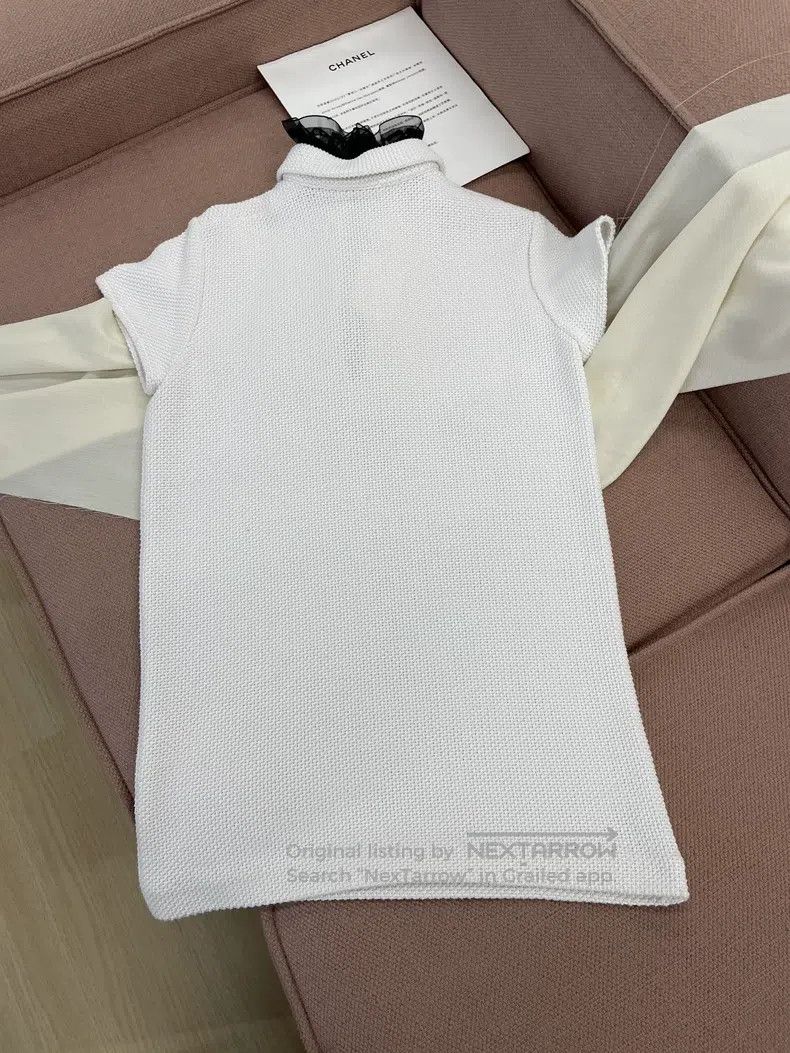 Chanel Chanel White wooden ear collar dress Size XS / US 0-2 / IT 36-38 - 3 Thumbnail