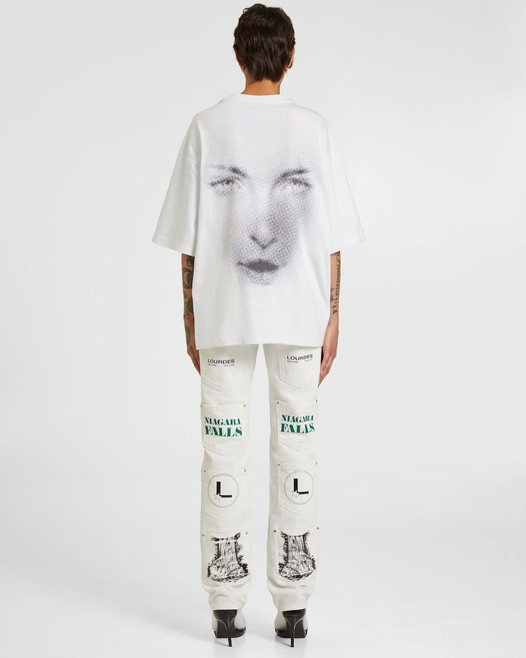 Other LOURDES 20-POCKET PRINTED DENIM JEANS Size US 32 / EU 48 - 4 Thumbnail