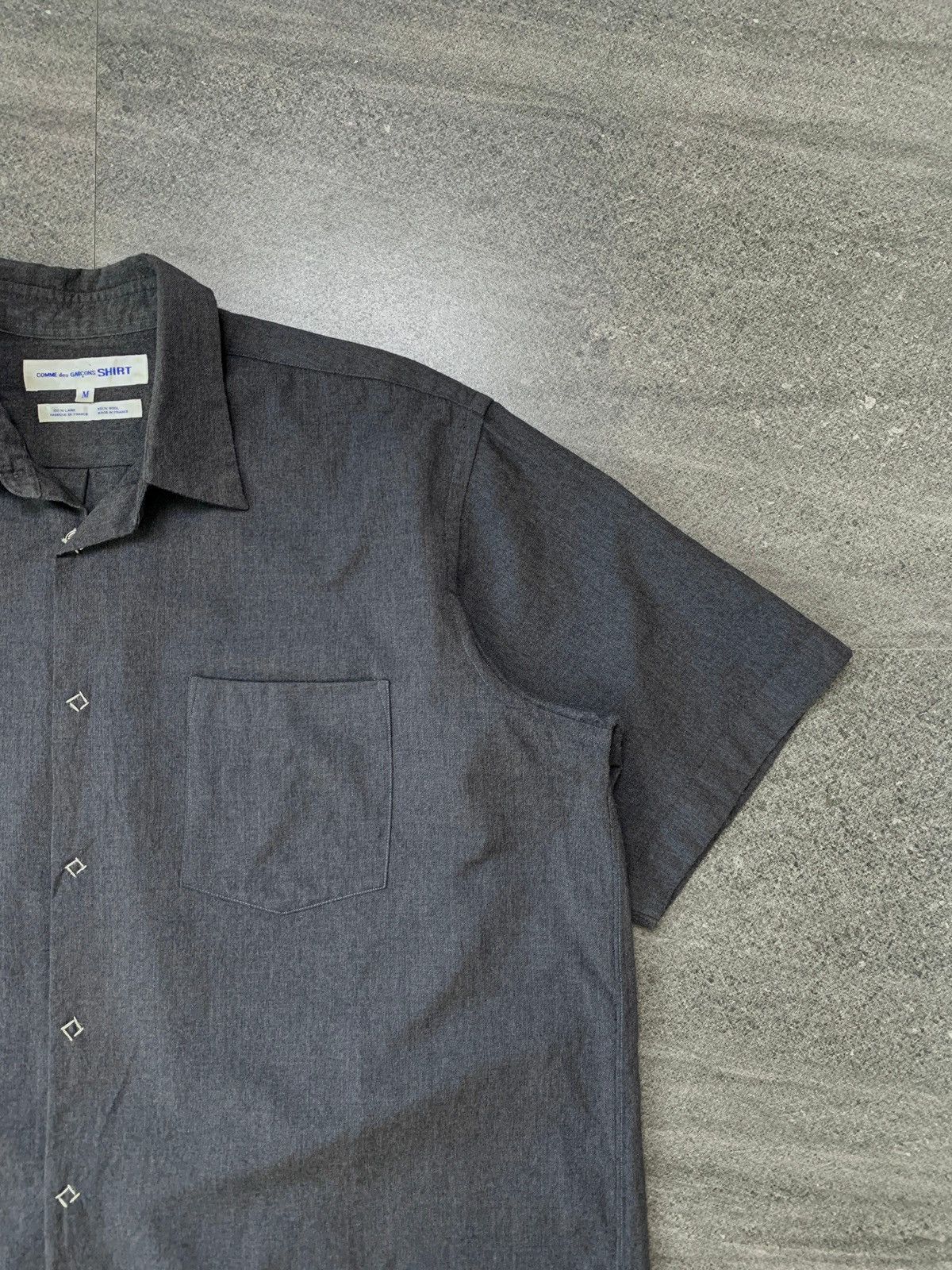 Comme des Garcons SHIRT FREE TAX Wool Boxy Camp Collar Shirts Size US M / EU 48-50 / 2 - 3 Thumbnail